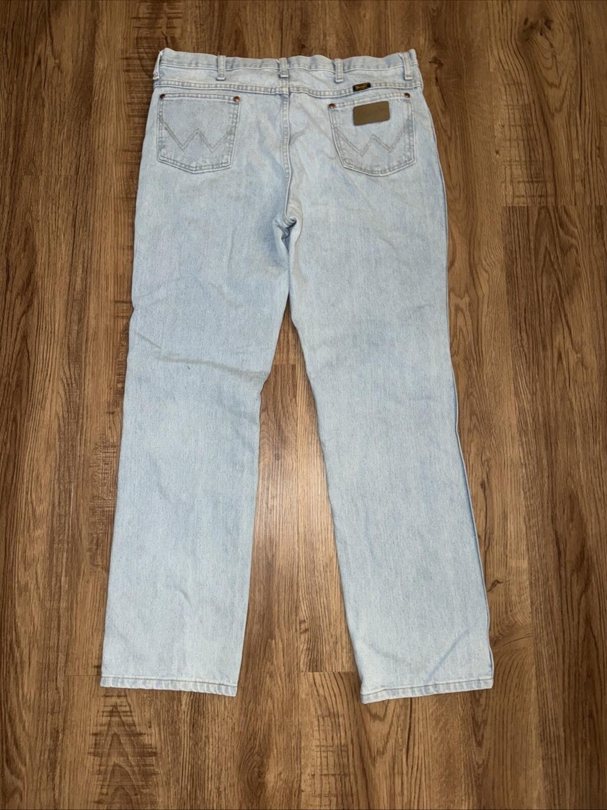 Wrangler Wrangler Mens 38x32 Cowboy Cut 936 Slim Fit Jeans Light Wash Size US 38 / EU 54 - 7 Thumbnail