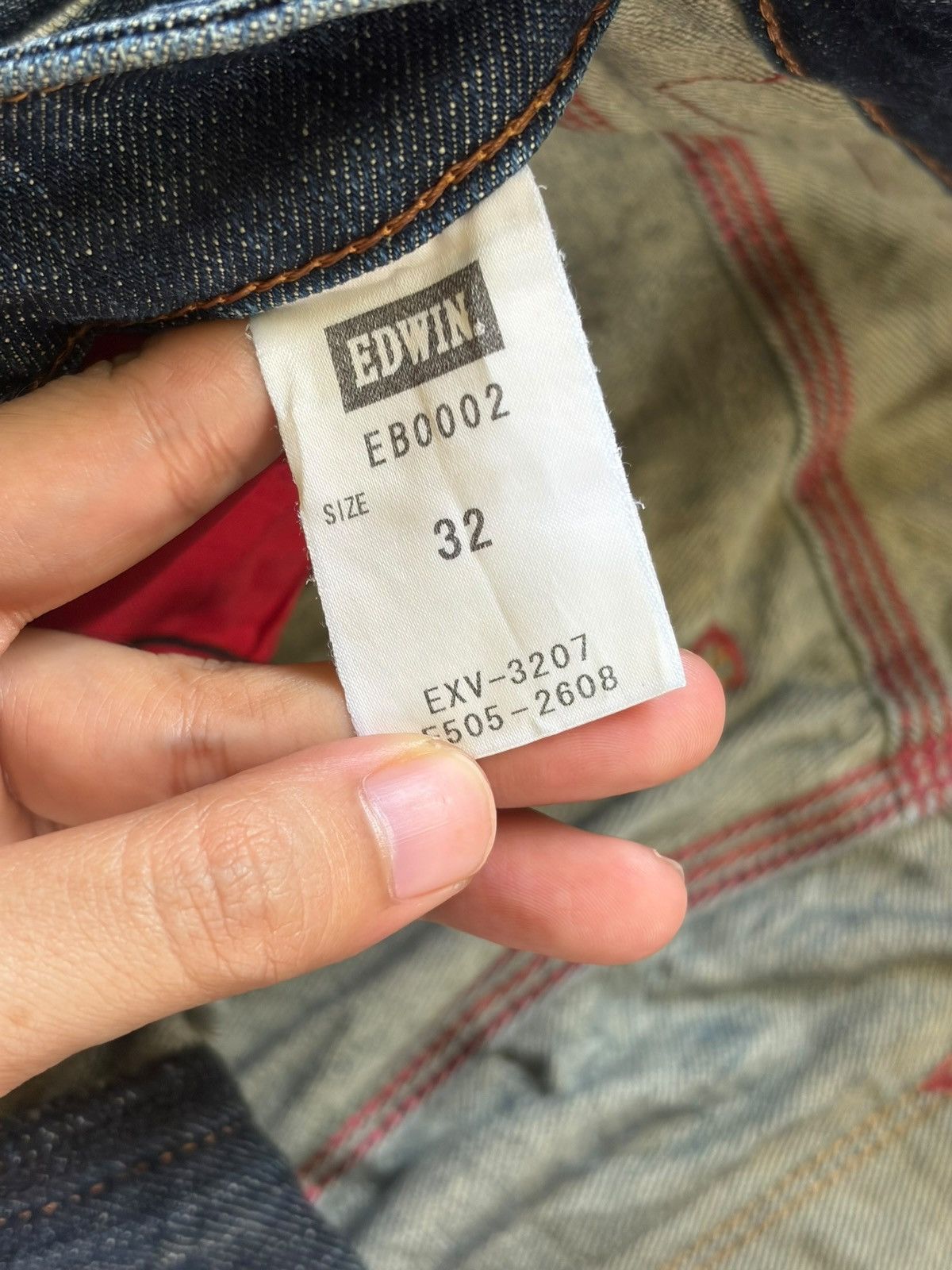 Edwin Vintage Edwin Blue Trip Faded Wash Distressed Jeans Size US 33 - 5 Thumbnail