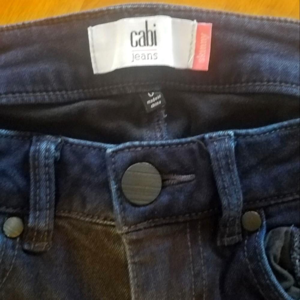 Designer cabi Distressed Skinny Jean's Size 0 Size 25" / US 0 / IT 36 - 2 Thumbnail
