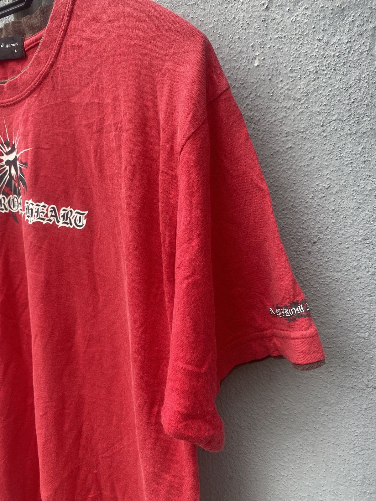 14th Addiction × Affliction × Japanese Brand Vintage y2k Mind Games Tribal Poem Double Layer Tshirt Size US L / EU 52-54 / 3 - 6 Thumbnail
