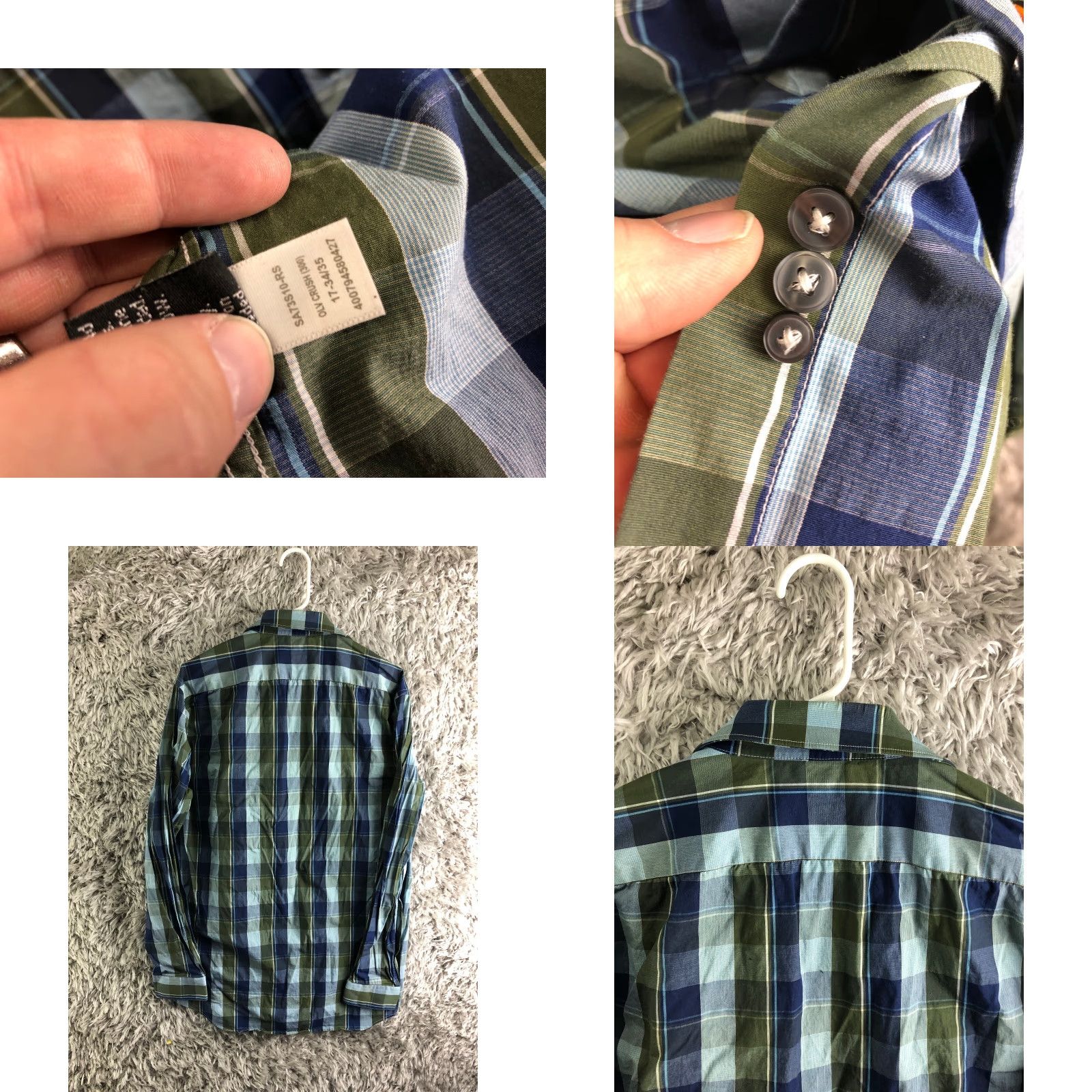 Apt. 9 Apt. 9 Slim Fit Mens 17 34/35 Blue Striped Long Sleeve Spread Collar Shirt Shirt Mens Regular Blue 1990s Modern Classic Shirt Size US L / EU 52-54 / 3 - 8 Thumbnail