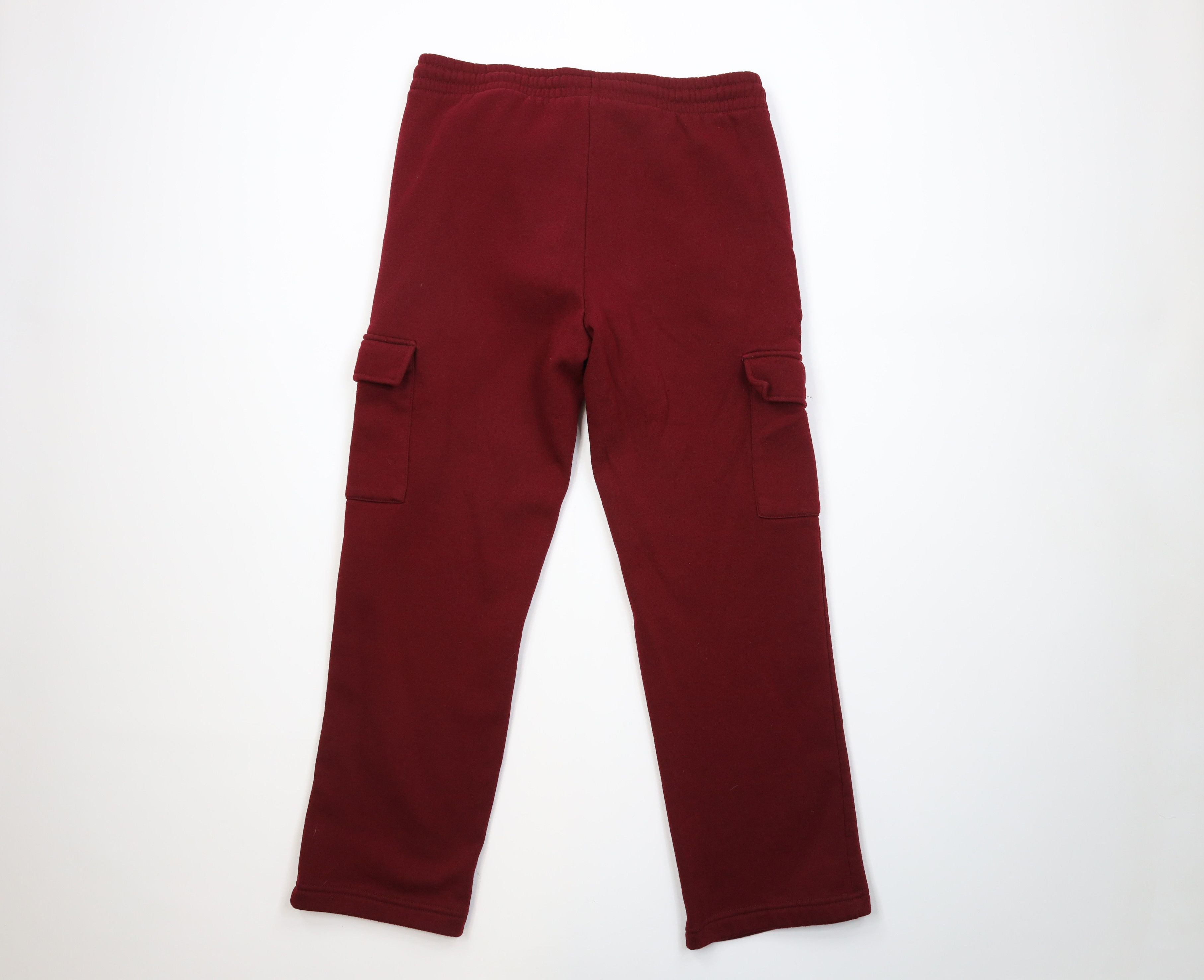 Vintage Vintage 90s Streetwear Wide Leg Cargo Sweatpants Pants Red Size US 34 / EU 50 - 10 Thumbnail