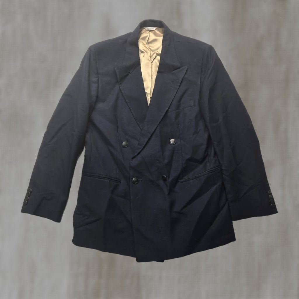 Vintage VINTAGE Hunting Horn Blazer Solid Black Two Button/Two-Button Single-Breasted High-Quality Wool Blazer Mens 40R Size 40R - 1 Thumbnail