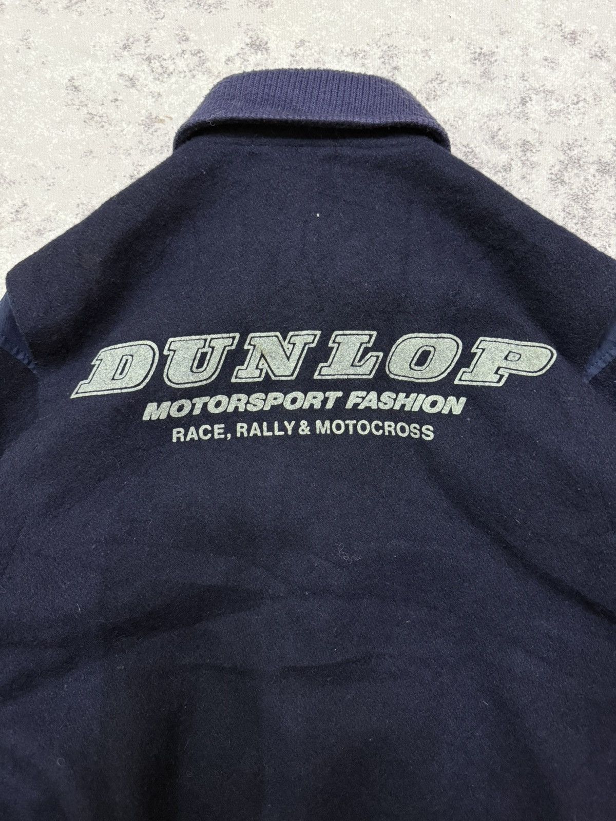 Dunlop Vintage 90s Dunlop Motorsports Fashion Wool Varsity Jacket Size US S / EU 44-46 / 1 - 16 Thumbnail