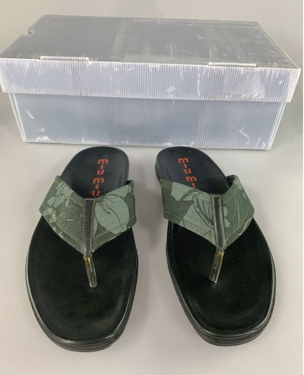 Miu Miu Miu Miu 🇮🇹 Foresta Drill Hawaii Resort Pool Sandals 9 NIB Size US 9 / EU 42 - 1 Thumbnail