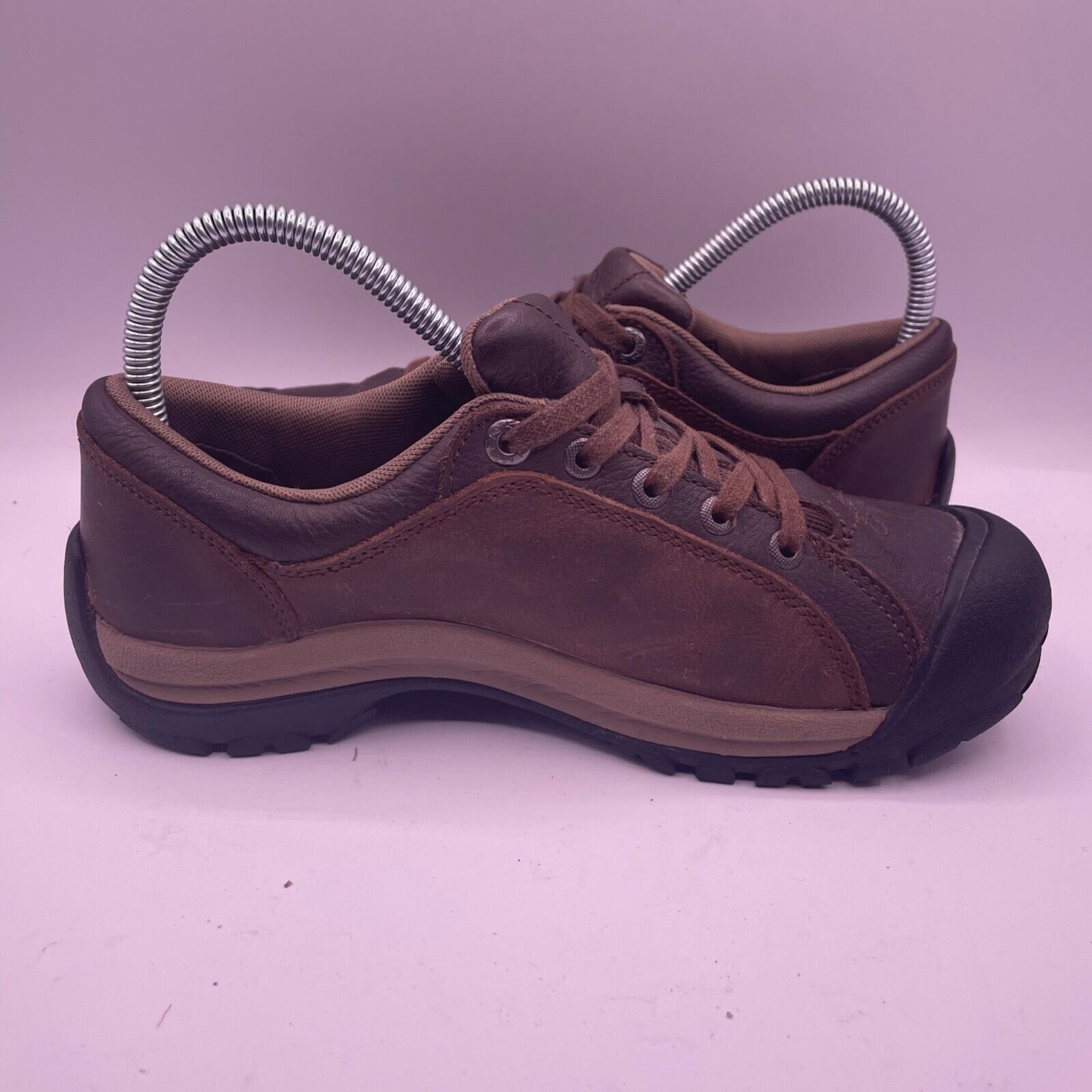 KEEN Keen Briggs Leather Brown Oxford Low Trail Shoes Womens 7 Size US 7 / IT 37 - 5 Thumbnail