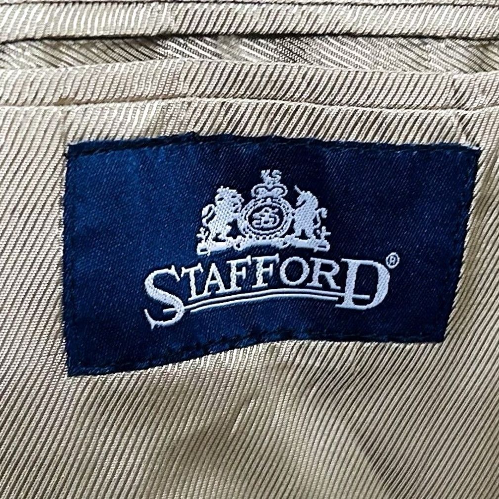 Stafford Stafford 46R Sport Coat Wool Camel Hair Blend Beige Two Button Lined Vented Men Jacket Coat Regular Notch 2 Piece 46M? Size US XS / EU 42 / 0 - 3 Thumbnail