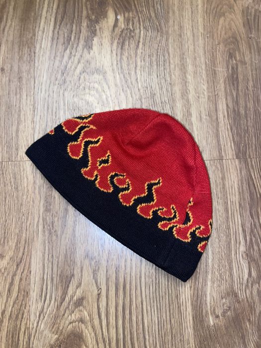 Vintage INFERNO FIRE FLAME BEANIE HAT Y2K RAP STREET STYLE | Grailed