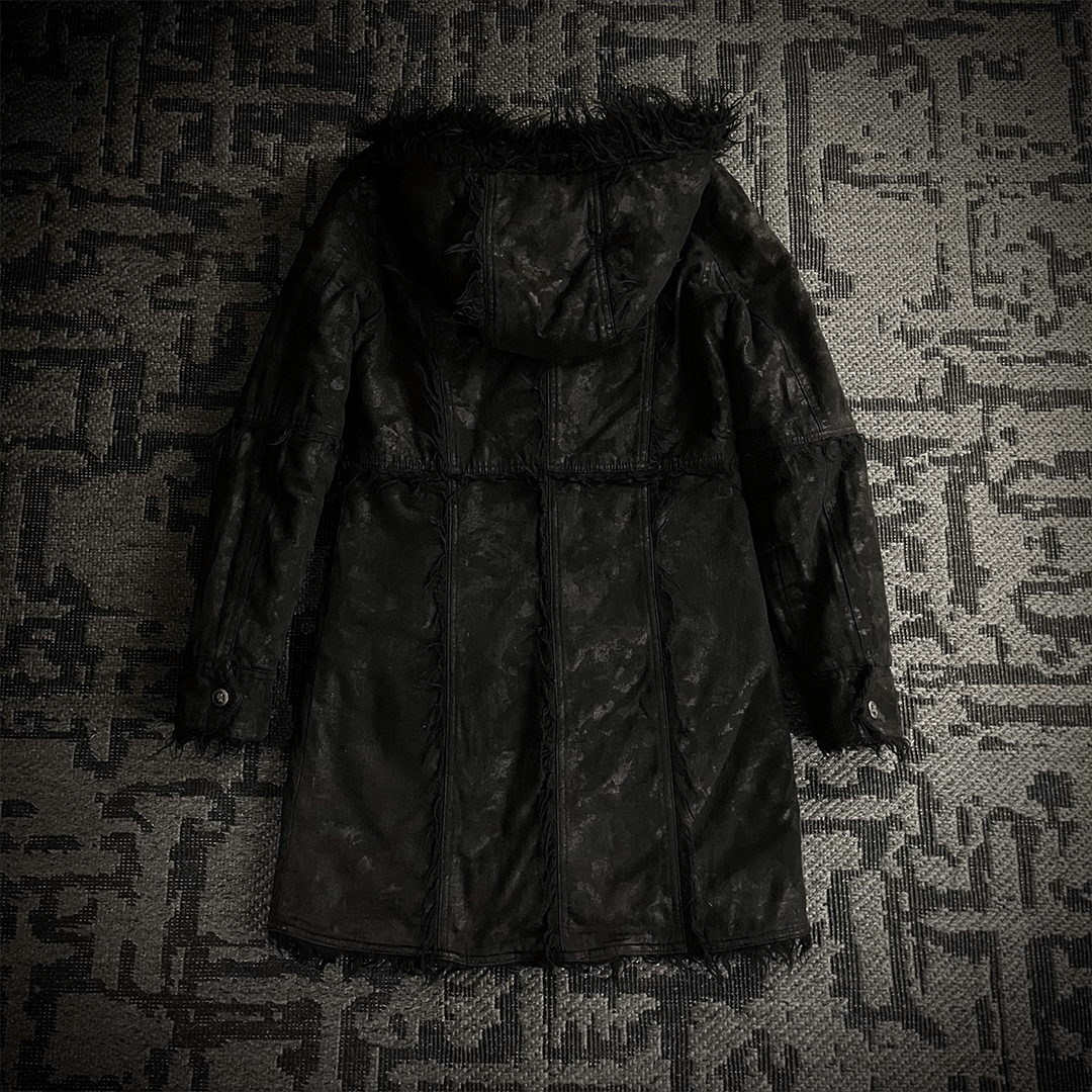 Japanese Brand Midas Faux Fur Waxed Long Coat Size US S / EU 44-46 / 1 - 10 Thumbnail