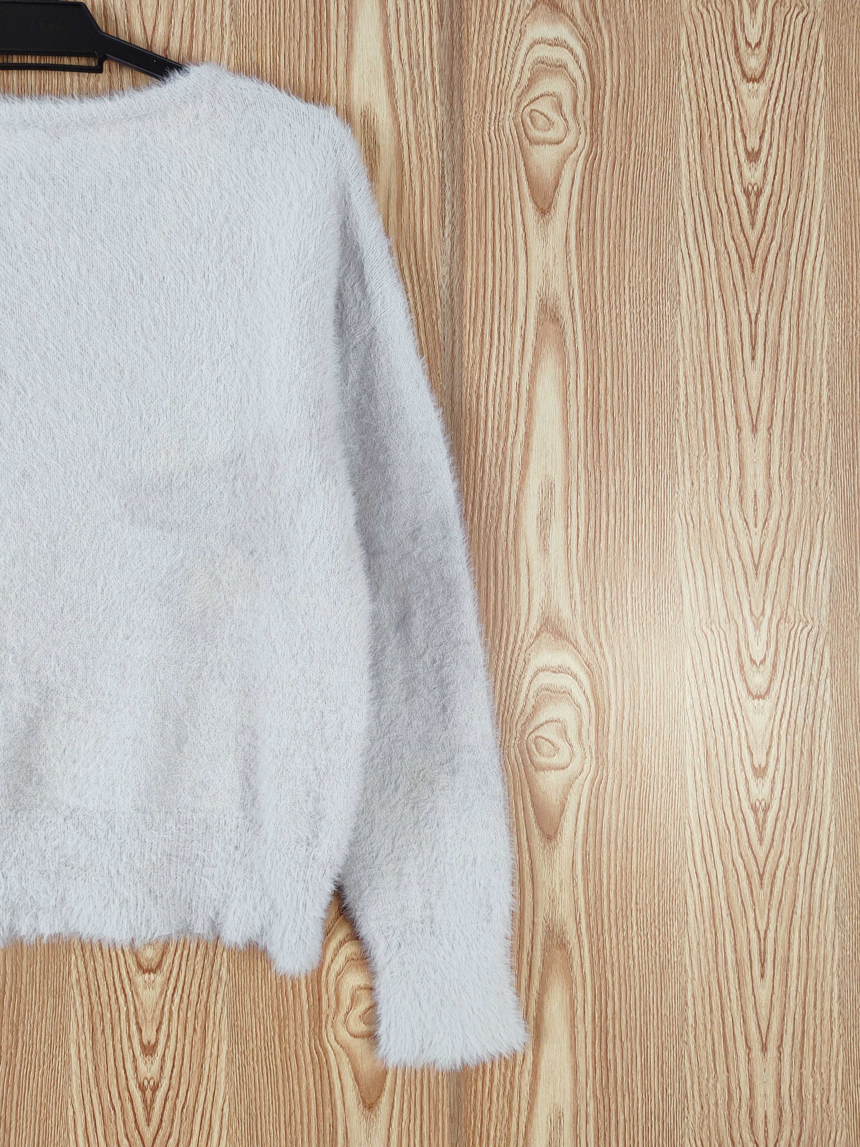 Japanese Brand × Vintage Vintage 💥 Pas de Deux Gray Fur Mohair Knitwear Size M / US 6-8 / IT 42-44 - 9 Thumbnail