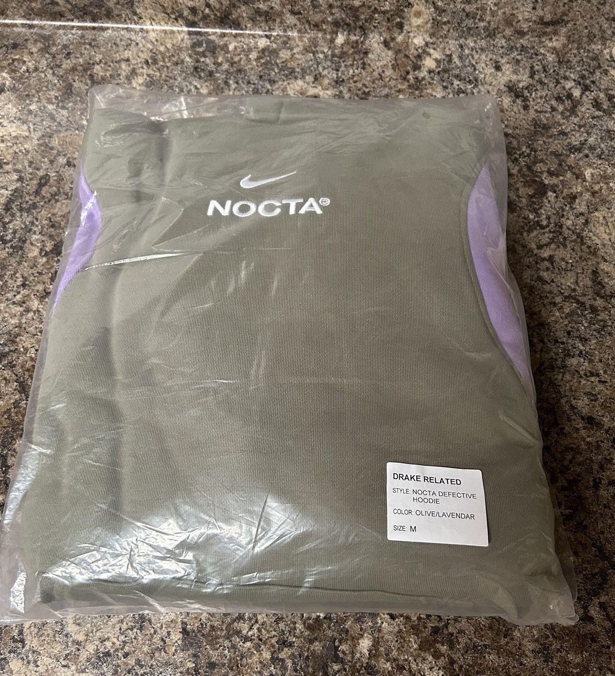 image of Drake x Nike Defective Garments Hoodie in White, Men's (Size Medium)