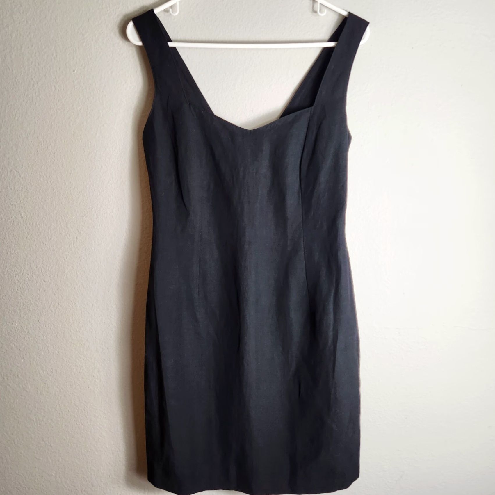 Byblos Byblos Linen Black Sleeveless Sheath Dress EU 42/US 6 NWT Size M / US 6-8 / IT 42-44 - 7 Thumbnail