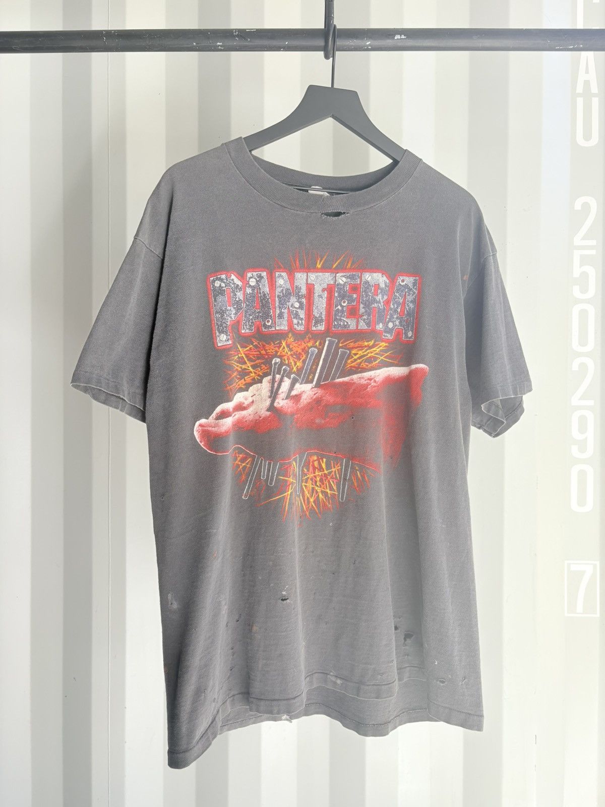 Band Tees Thrashed Pantera Faded Distressed Shirt ERD GRUNGE Size US XL / EU 56 / 4 - 1 Thumbnail
