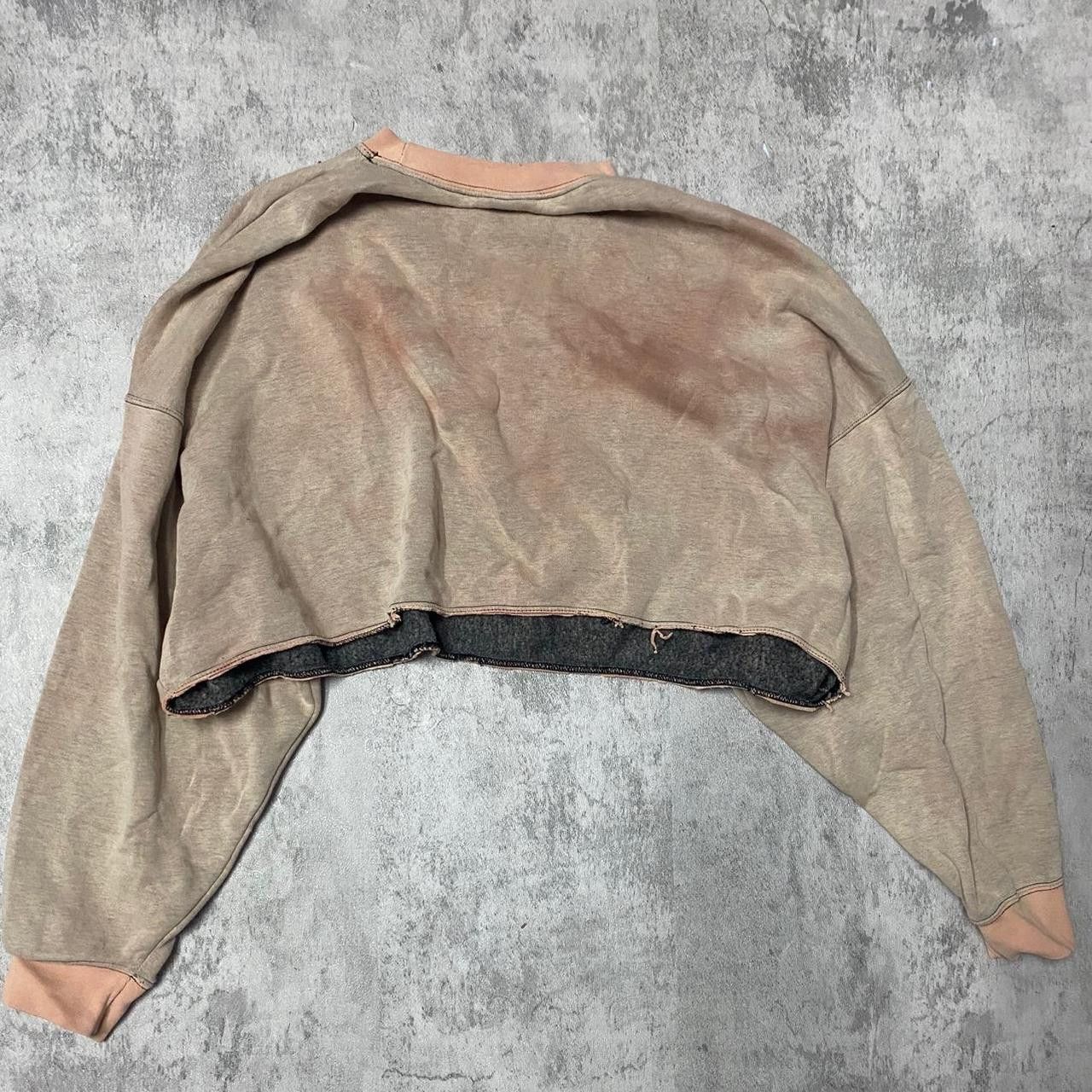 Nike Nike pink and cream cropped sweatshirt Size ONE SIZE - 5 Thumbnail