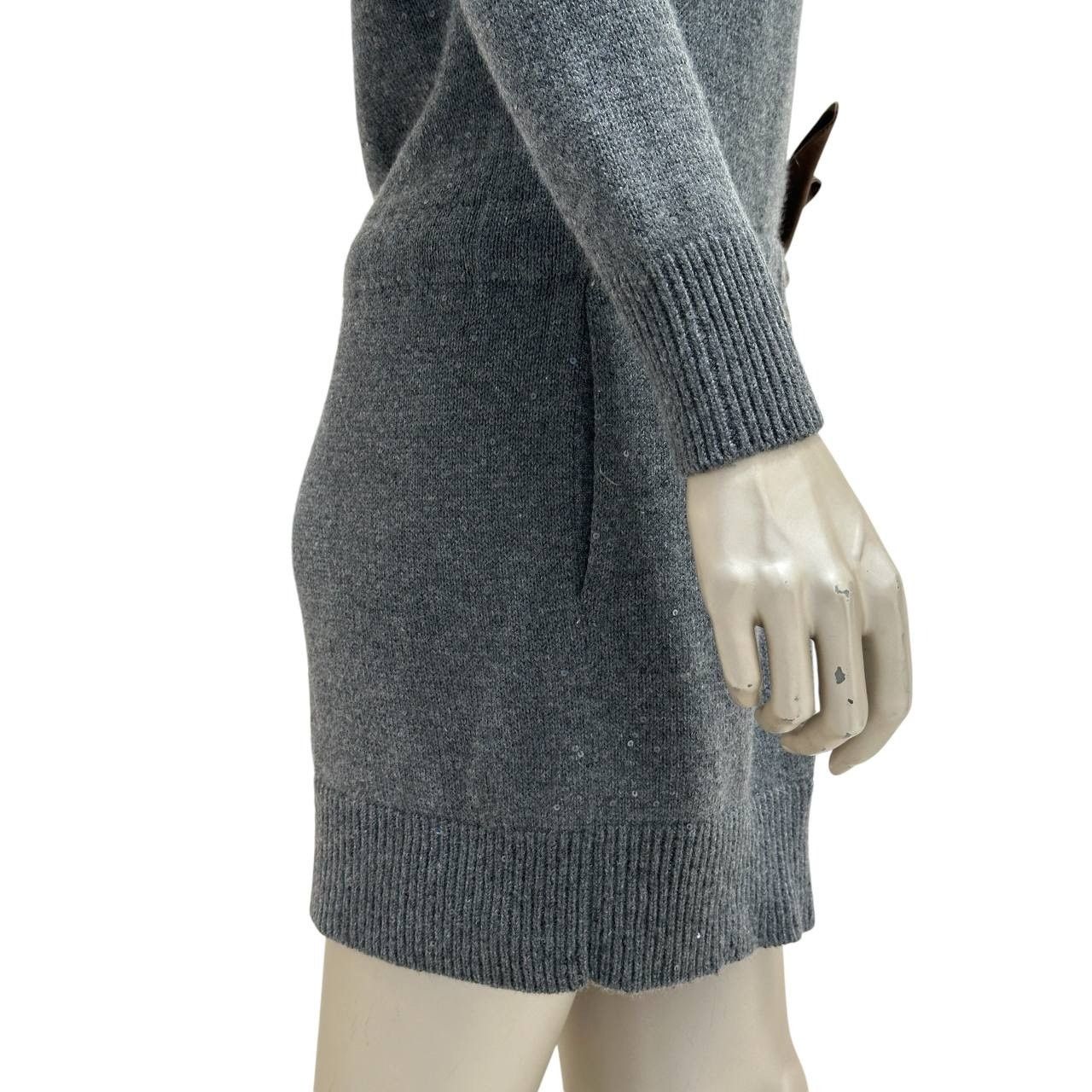 Brunello Cucinelli Brunello Cucinelli Elegant Wool Leather Belt Dress Sz.XS/S Size XS / US 0-2 / IT 36-38 - 3 Thumbnail