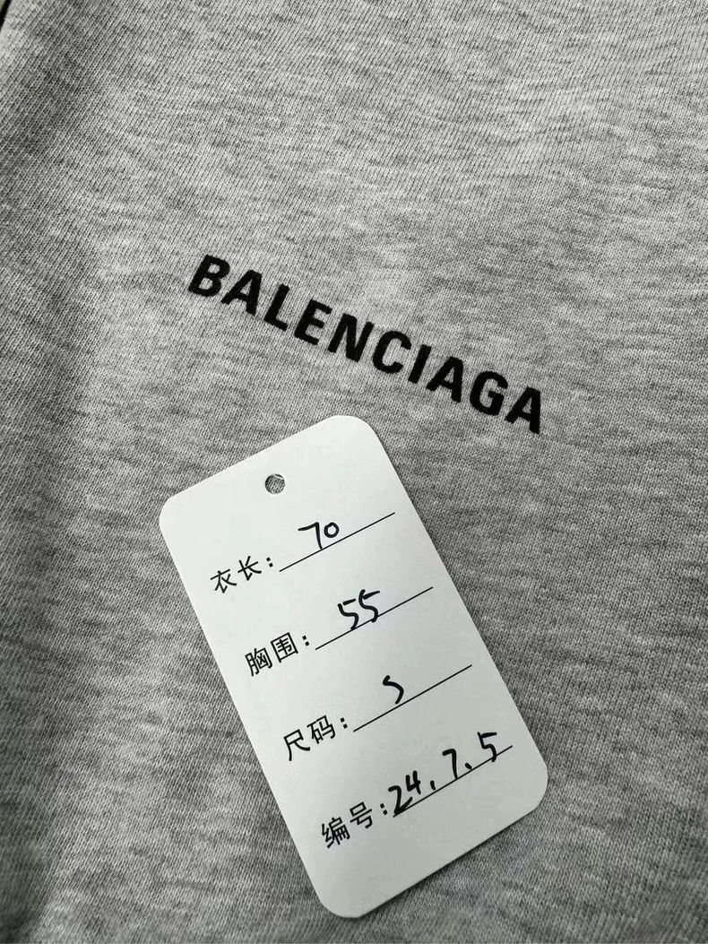 Balenciaga Balenciaga Grey front and back logo short sleeve Size US S / EU 44-46 / 1 - 4 Thumbnail