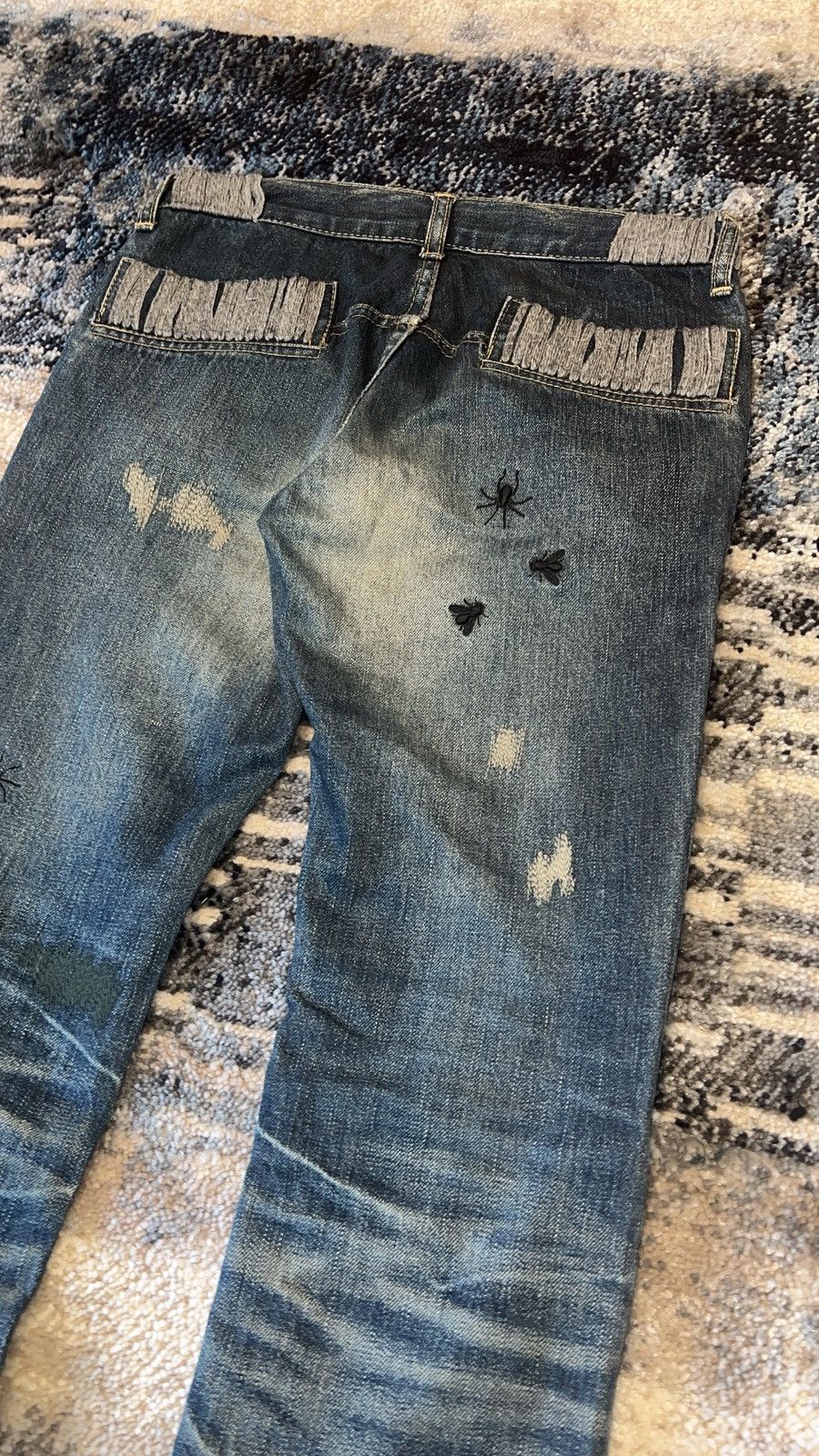 Japanese Brand × Jun Takahashi × Undercover AW06 Undercover Insect Yarn Bug Denim Size US 30 / EU 46 - 4 Thumbnail