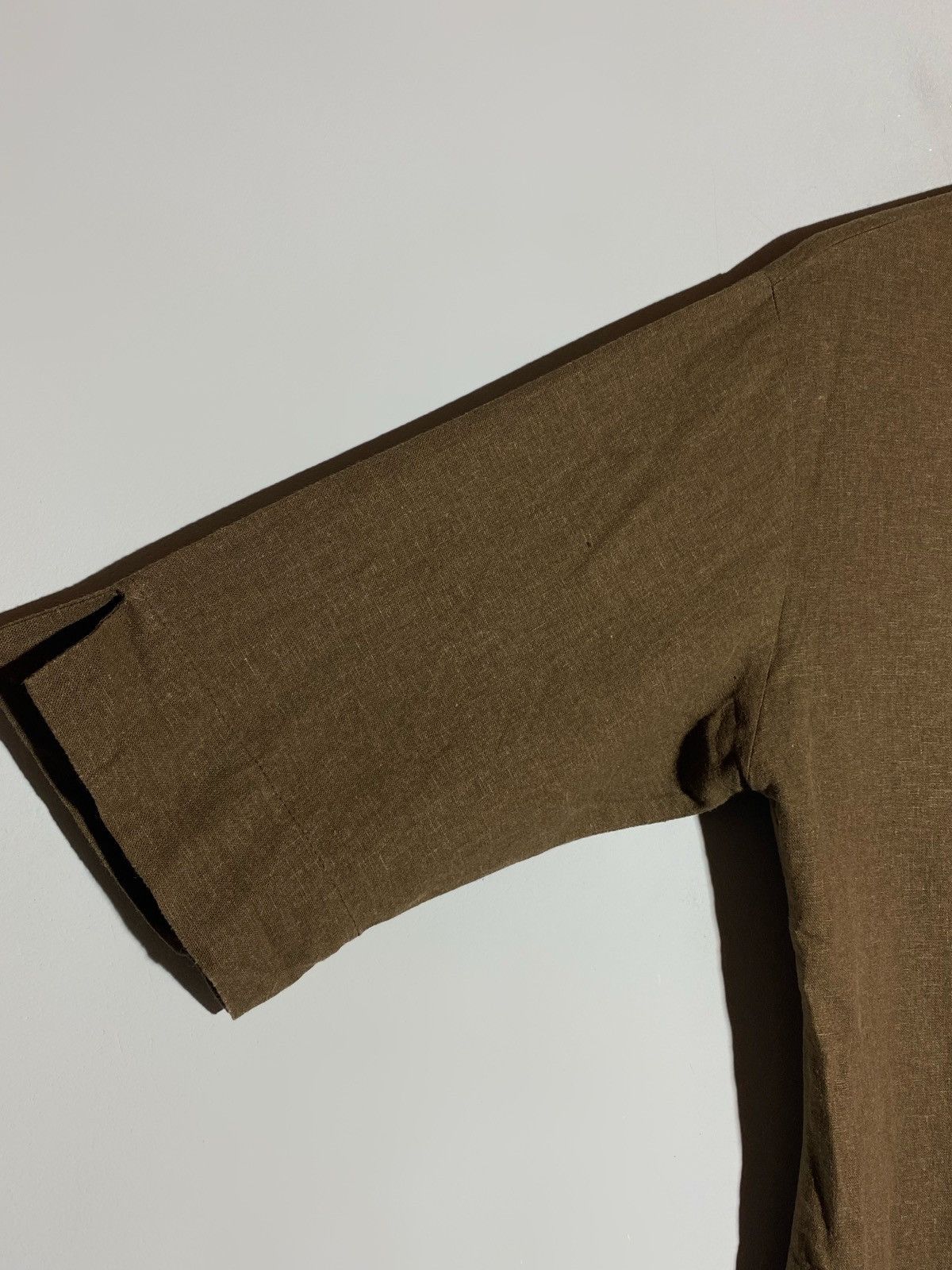 Kenzo Kenzo Femme Vintage 90s Brown Linen Shirt Size XL / US 12-14 / IT 48-50 - 8 Thumbnail
