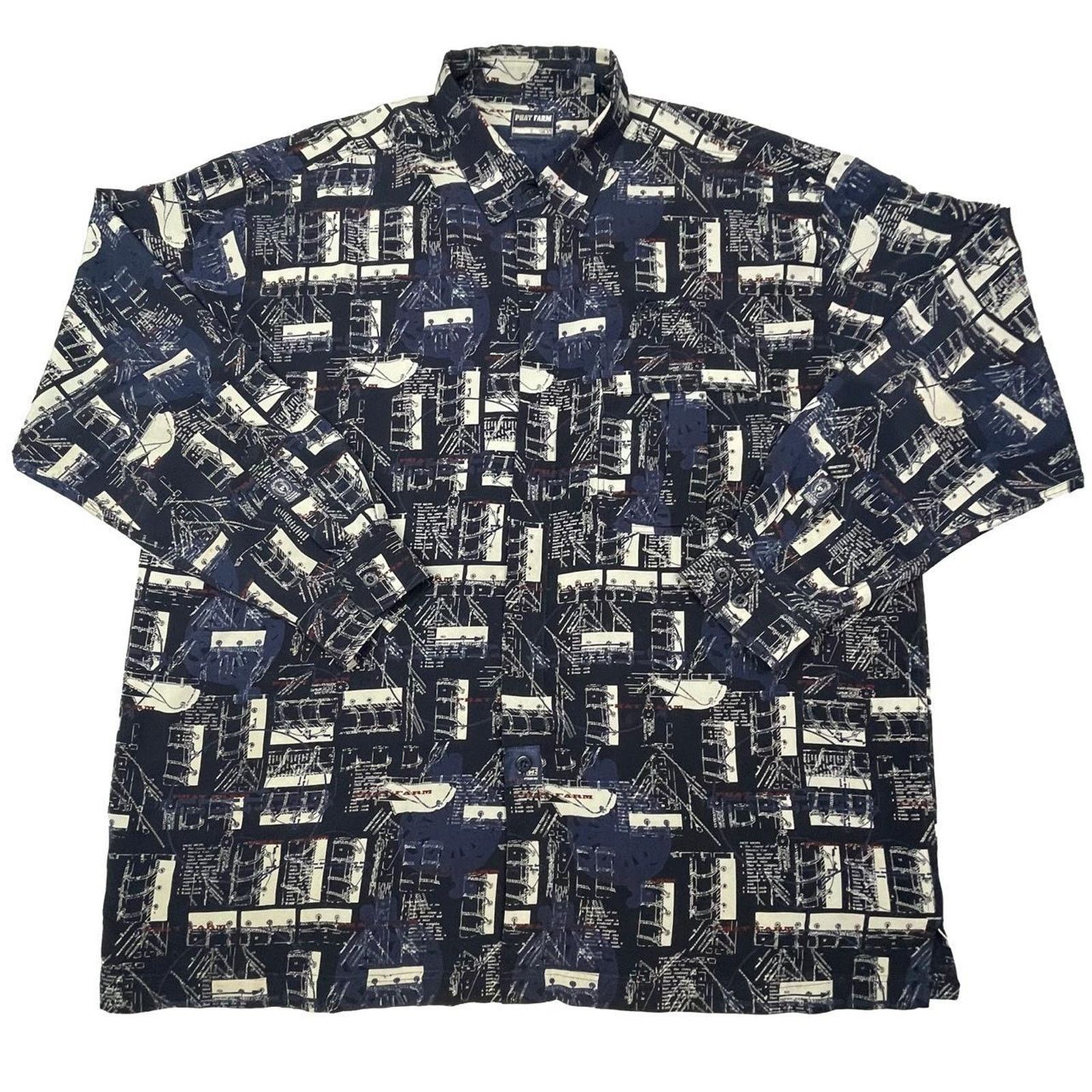 Phat Farm Vintage phat farm button up yacht club Size US XL / EU 56 / 4 - 1 Thumbnail