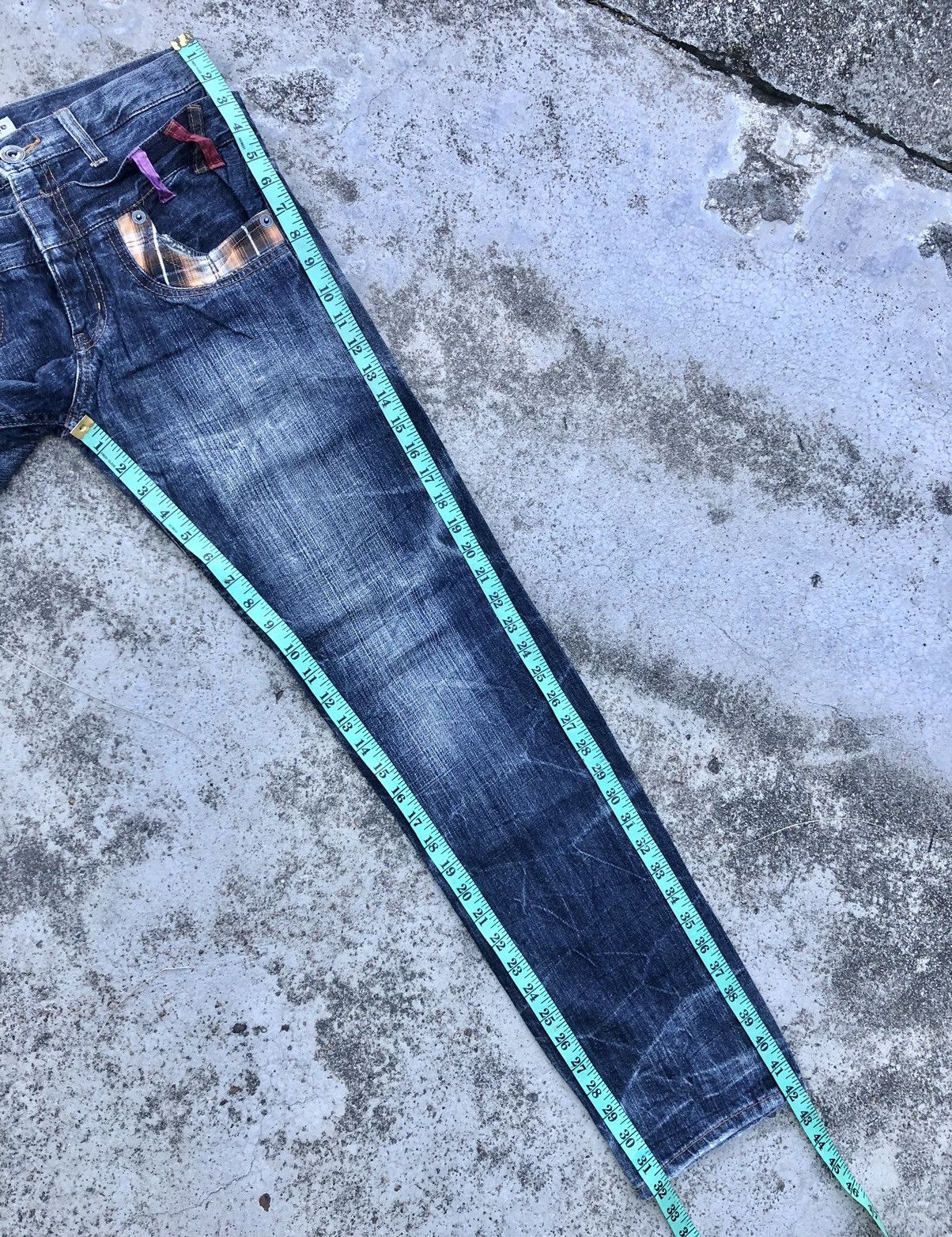 Japanese Brand DOUBLE WAIST WASHED BLUE SIRMIONE DENIM Size US 31 - 10 Thumbnail