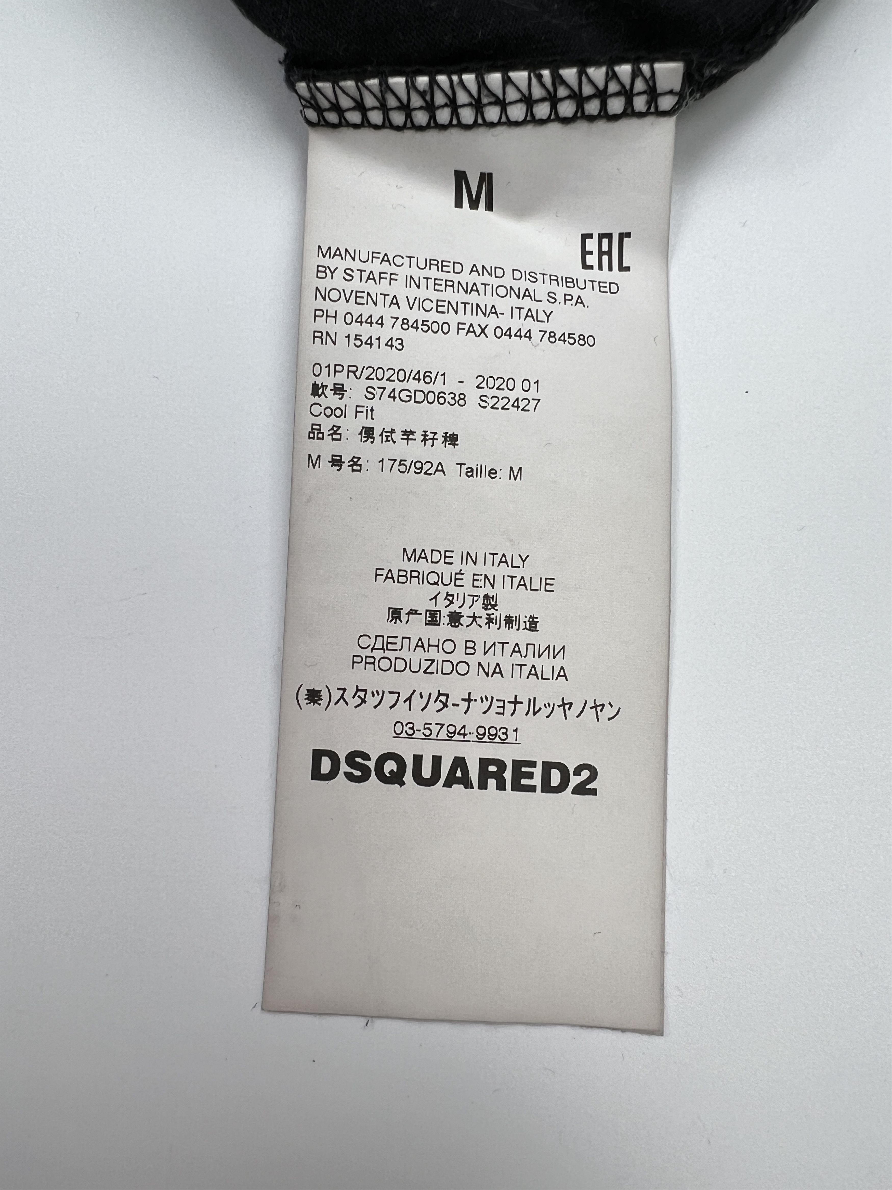 Dsquared2 Dsquared Sparkling Twins Faded Graphic Tee Size US M / EU 48-50 / 2 - 7 Thumbnail