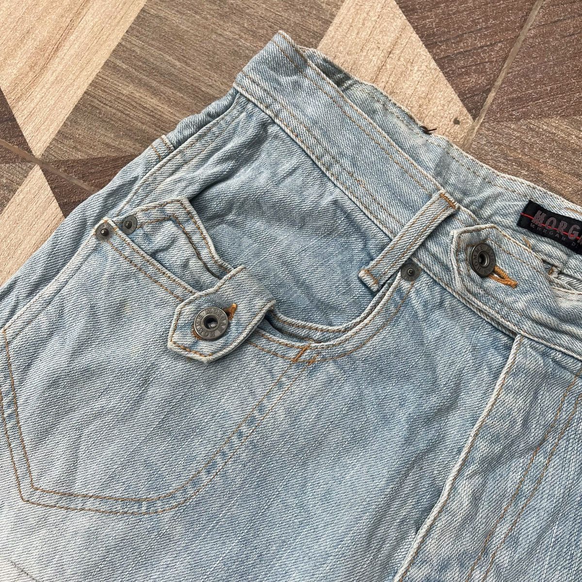 If Six Was Nine × Le Grande Bleu (L.G.B.) × Morgan Homme Morgan Homme Flared Bondage Pants Size US 31 - 5 Thumbnail