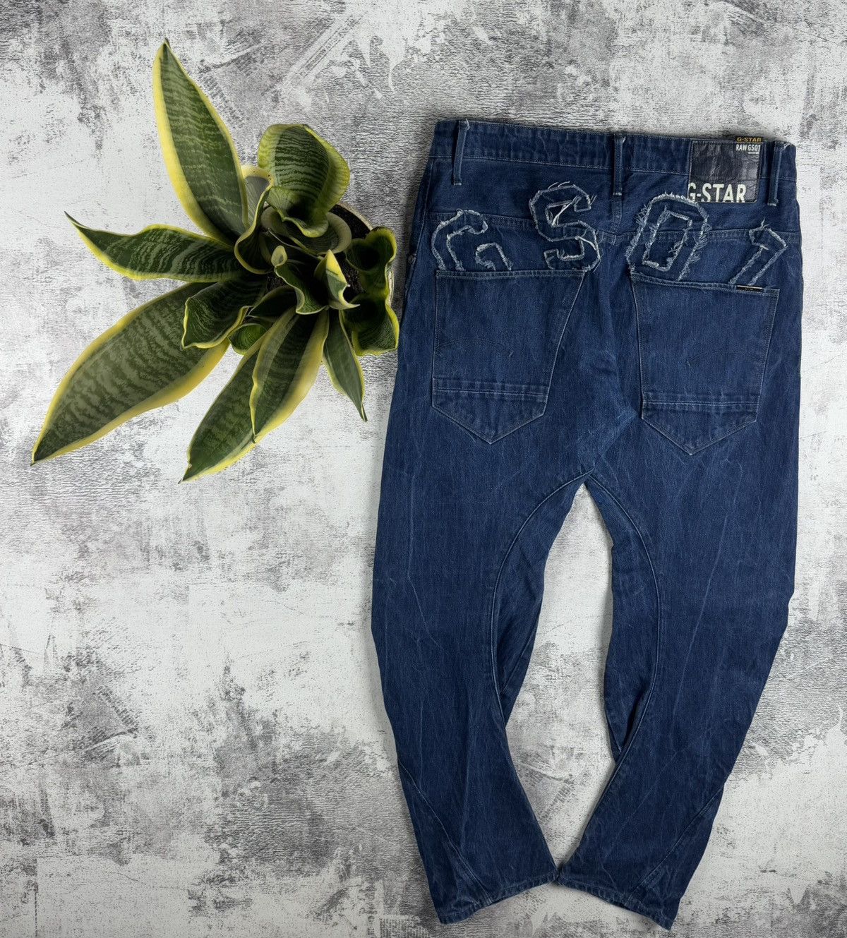 G-Star G-Star Loose Tapered Big Logo GS01 Embro Jeans Pants Bottoms Size US 36 / EU 52 - 1 Thumbnail