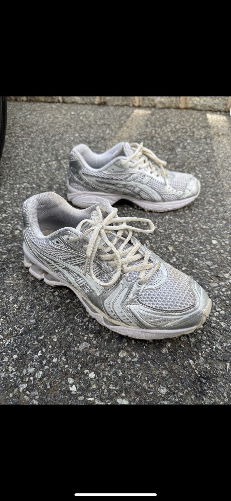 Asics gel keyano 14 white silver chrome 🔥