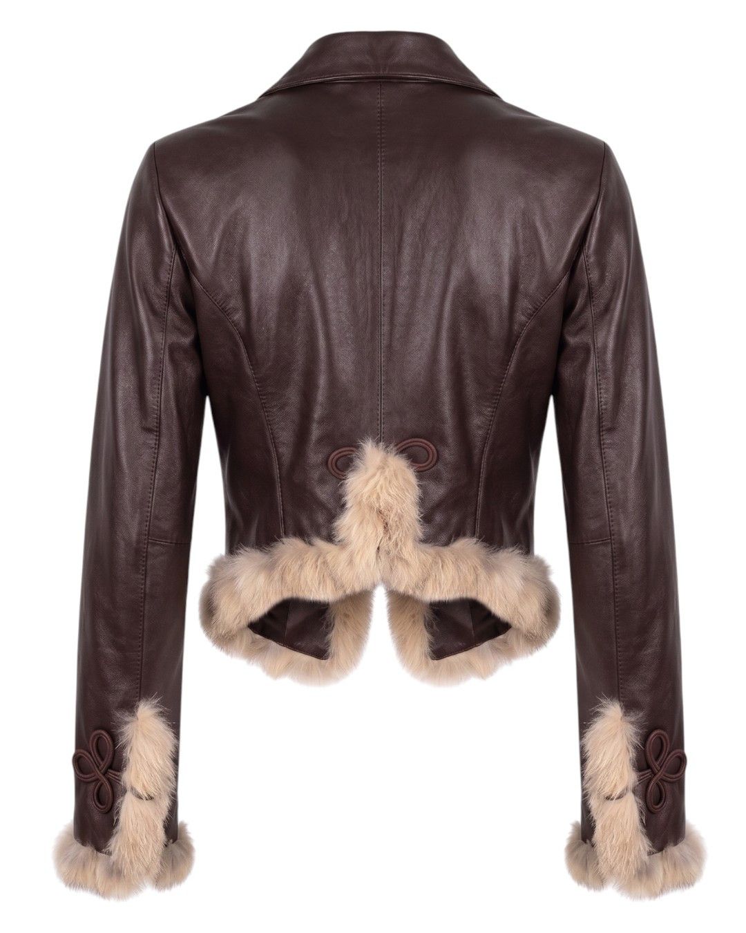 Roberto Cavalli REX RABBIT FUR NAPOLEON LEATHER JACKET Size S / US 4 / IT 40 - 2 Thumbnail