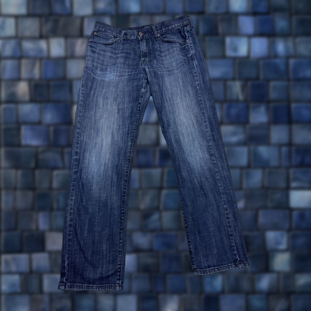 Lucky Brand Men's Jeans 34 Blue Denim Straight Fit Vintage 32