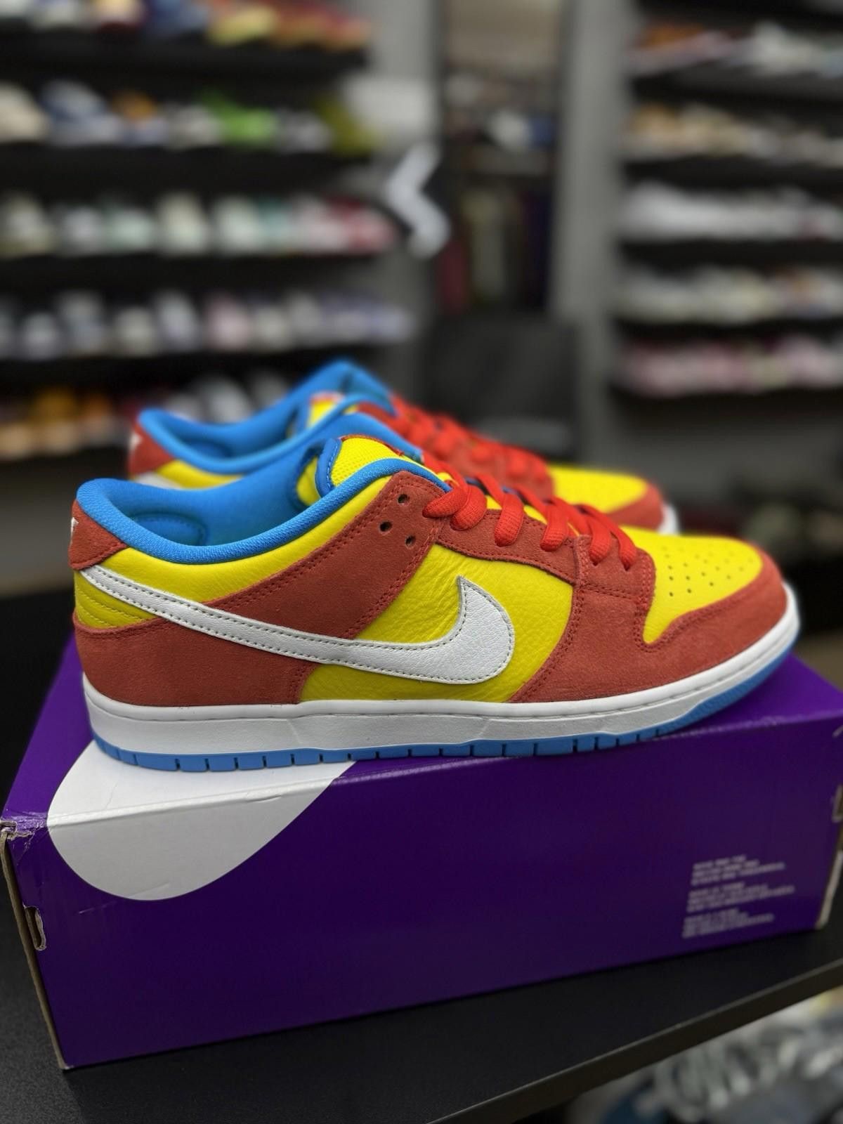 Nike Size 10.5 - Nike SB Dunk Low Bart Simpson (BQ6817-602) NEW Size US 10.5 / EU 43-44 - 2 Thumbnail