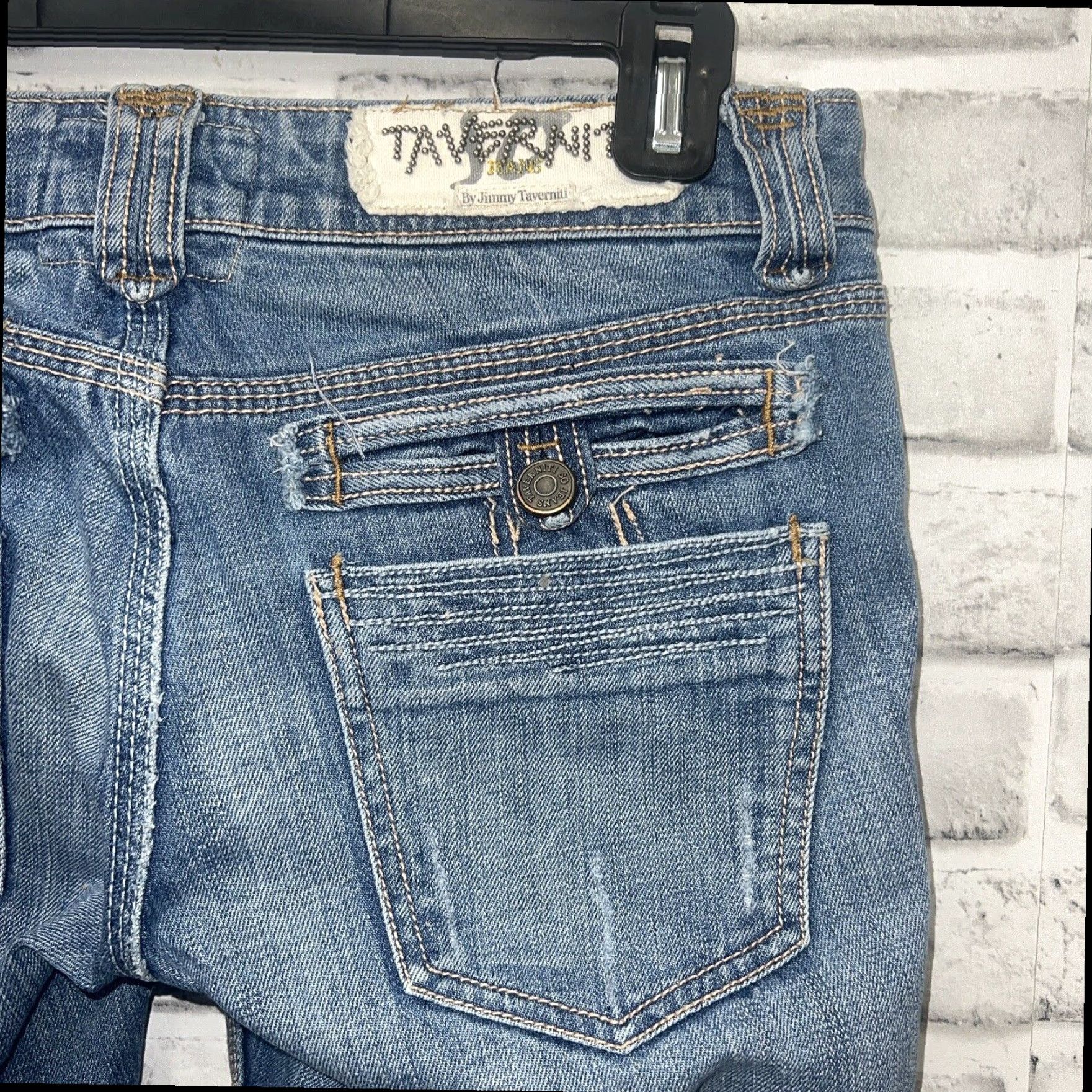 Vintage Taverniti So Jeans Janis Blue Women's Straight Leg Jeans Size 27 Size 27" / US 4 / IT 40 - 3 Thumbnail