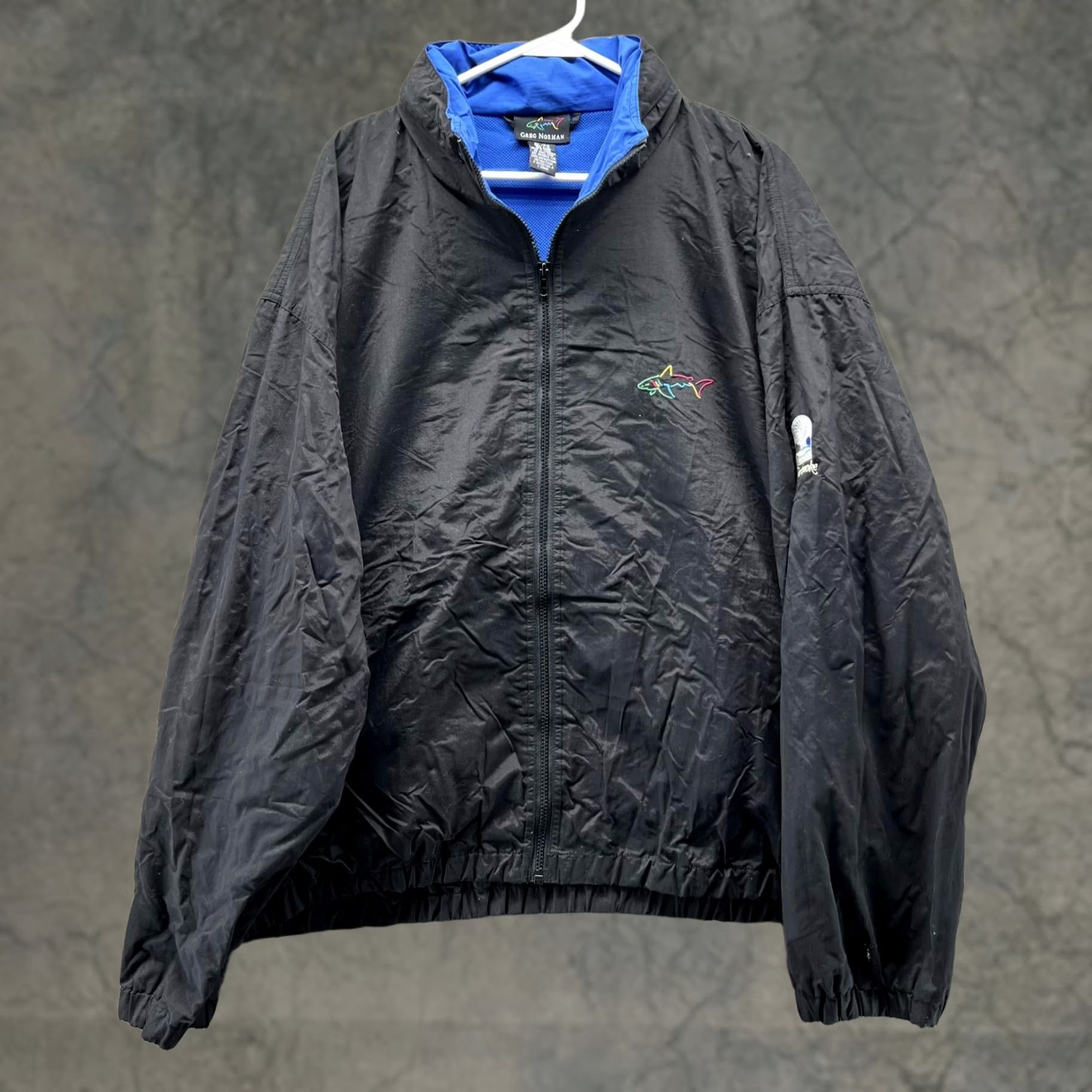 Vintage VINTAGE Greg Norman Windbreaker Jacket Men XL Black Full Zip Sherbrooke Golf Club Vtg Size US XL / EU 56 / 4 - 1 Thumbnail