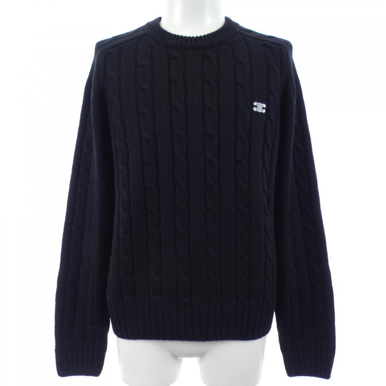 Celine Celine CELINE Triomphe Sweater Cashmere Knit Textile Tops 2AD4G362W DUTY FREE for USA Size ONE SIZE - 1 Thumbnail