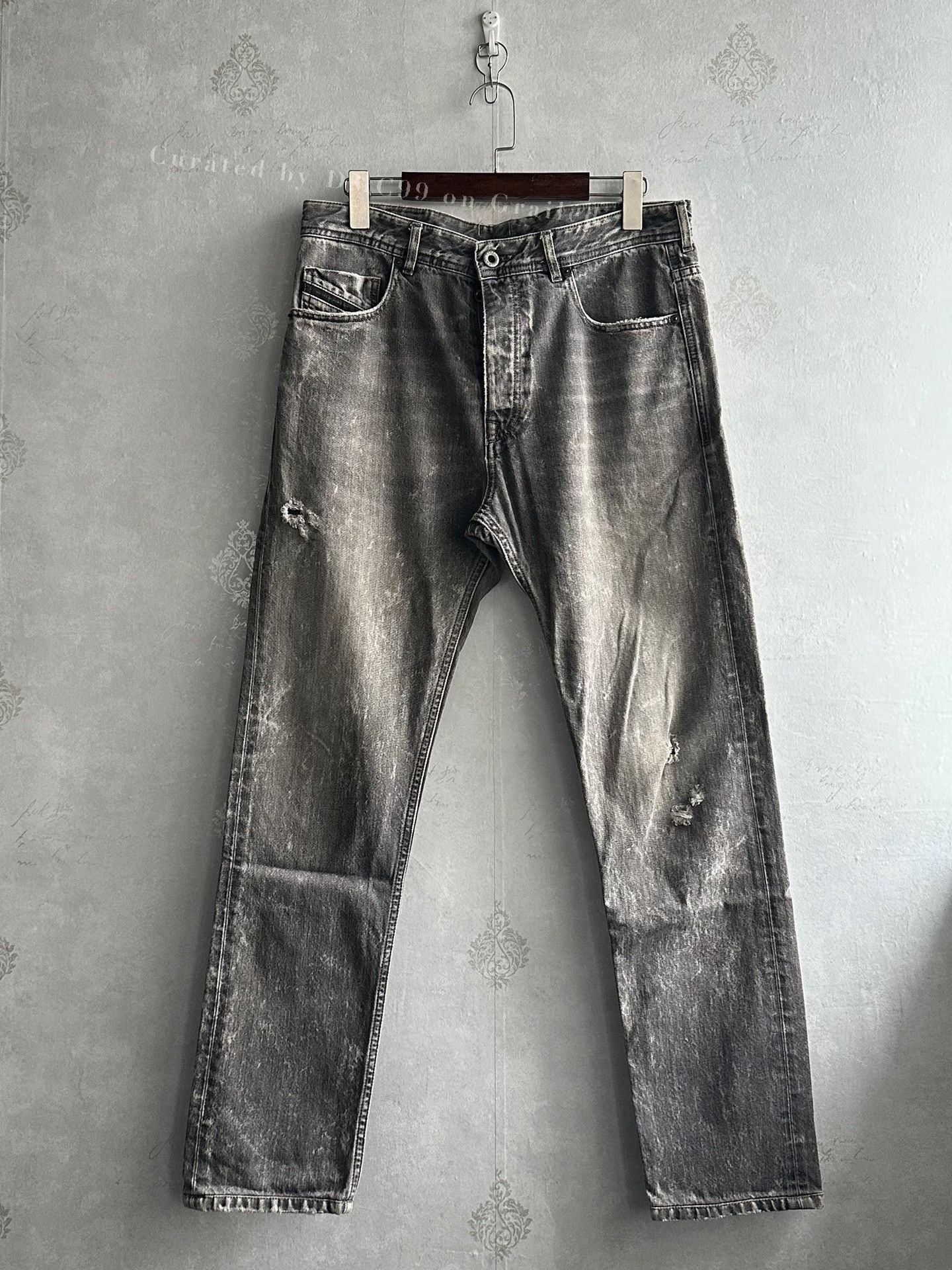 Diesel Black Gold Washed Distressed Jeans