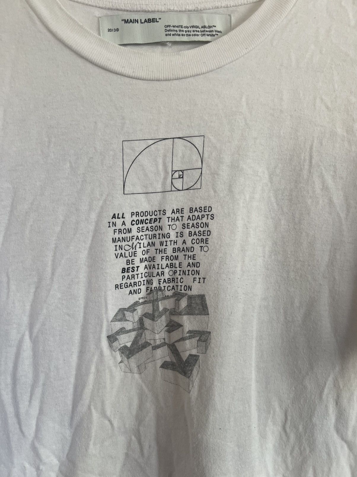 Off-White Off white Golden Ratio TEE Size US L / EU 52-54 / 3 - 7 Thumbnail
