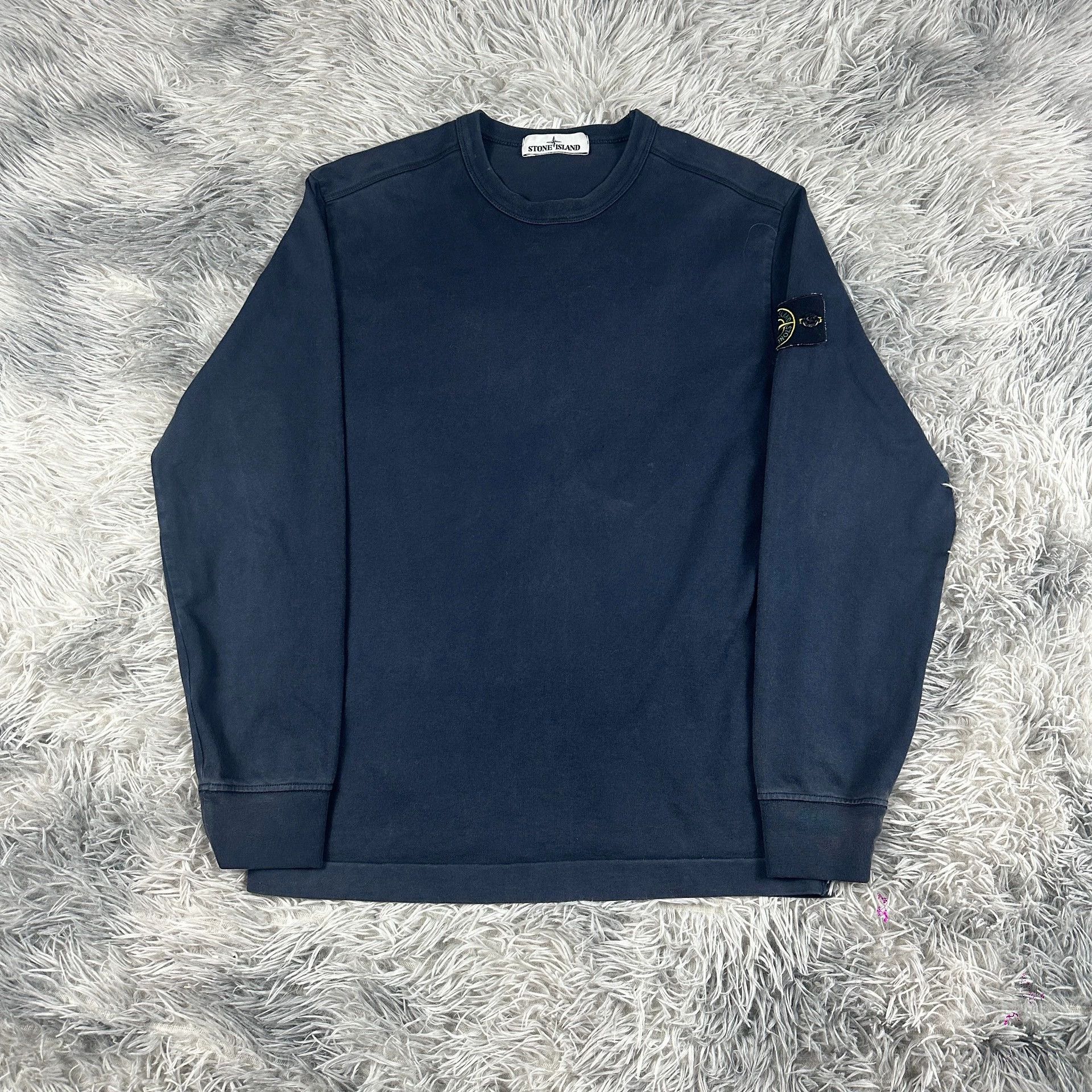 Stone Island stone island navy blue basic sweatshirt size S Size US S / EU 44-46 / 1 - 1 Thumbnail