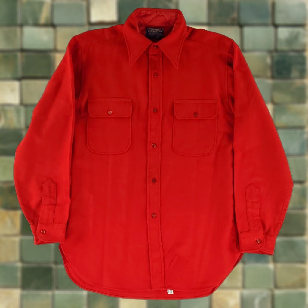 Pendleton VINTAGE Pendleton Burnside Button Up Shirt Red Mens M 70s 80s Shirt Size US M / EU 48-50 / 2 - 1 Thumbnail