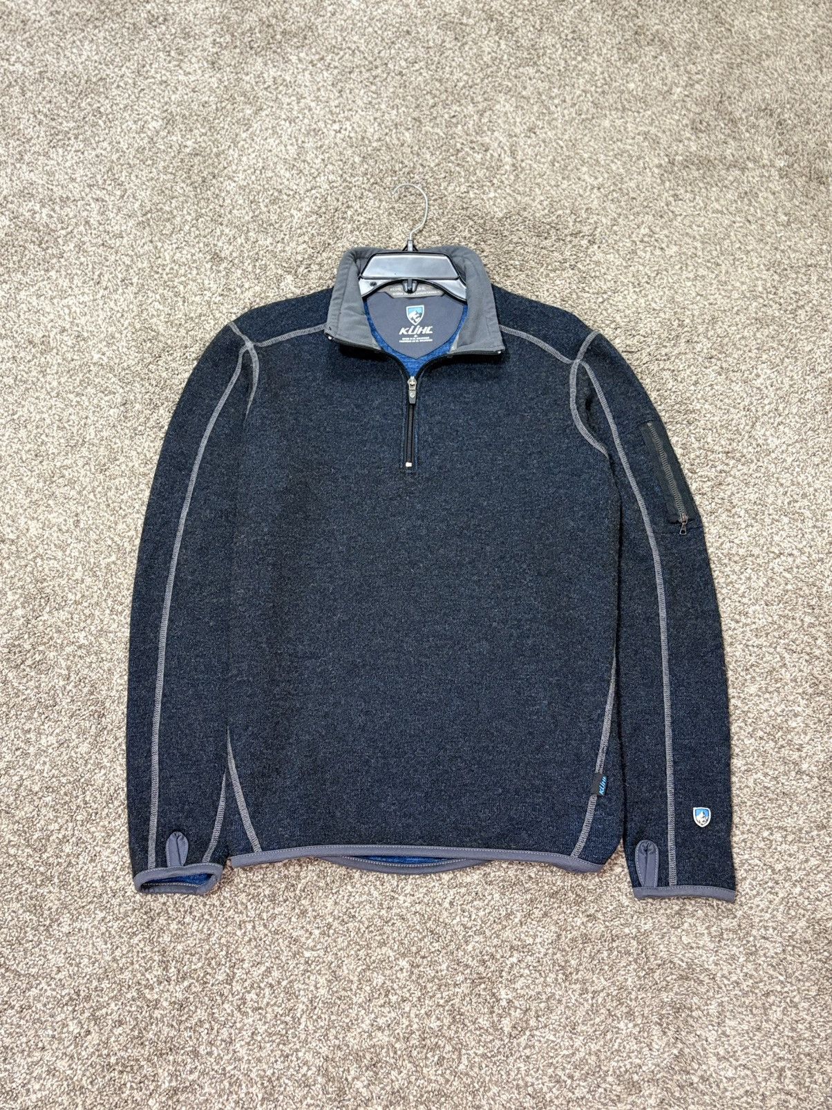 Kuhl Kuhl Chianti Fleece Wool Sweater Mens Small 1/4 Zip Pullover Size US S / EU 44-46 / 1 - 1 Thumbnail
