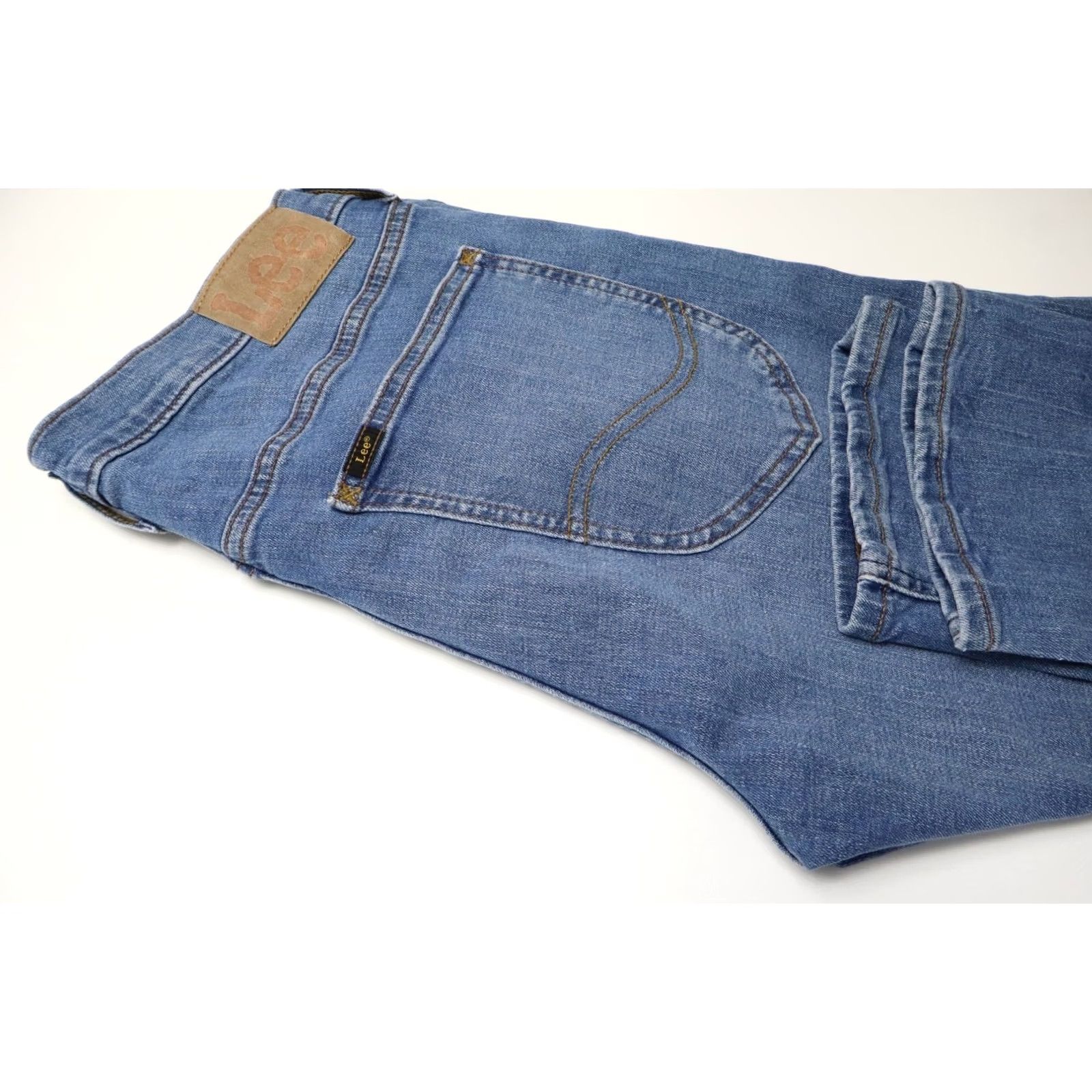 Lee LEE Luke Jeans Men’s W32/L30 Blue Denim Whiskers Faded Zip Fly Slim Classic Jeans Mens Size US 32 / EU 48 - 5 Thumbnail