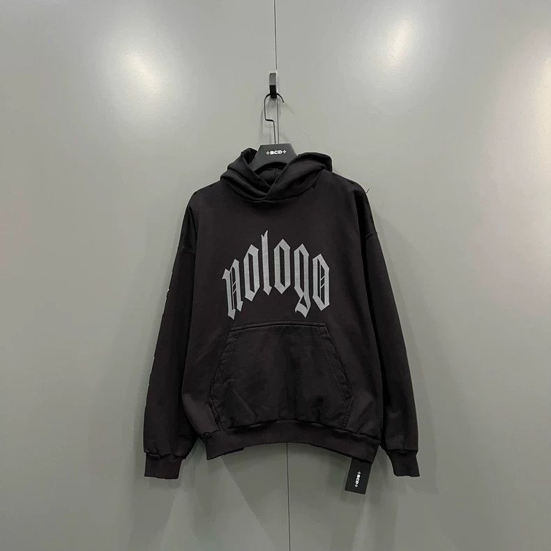 Balenciaga Balenciaga Logo Print Oversized Hoodie - dmc Size US S / EU 44-46 / 1 - 1 Thumbnail