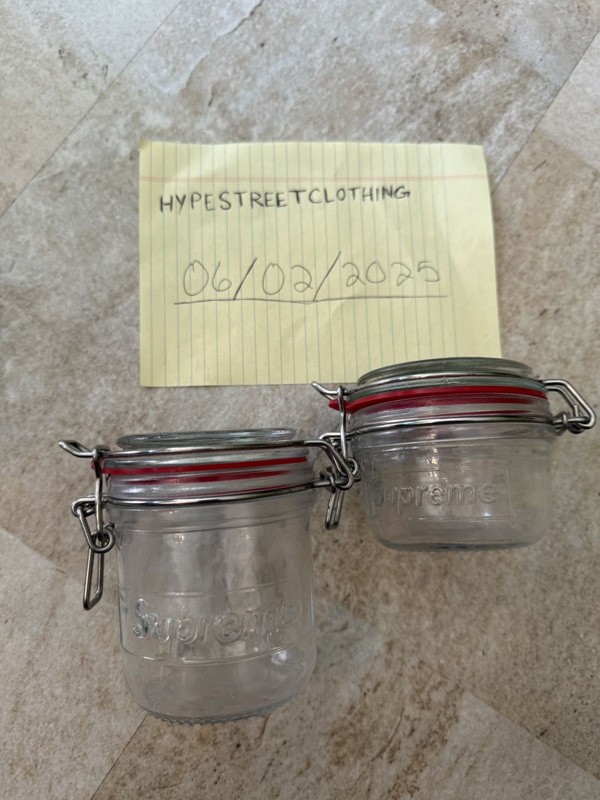 Supreme Supreme glass jar set -big and small jar | Grailed