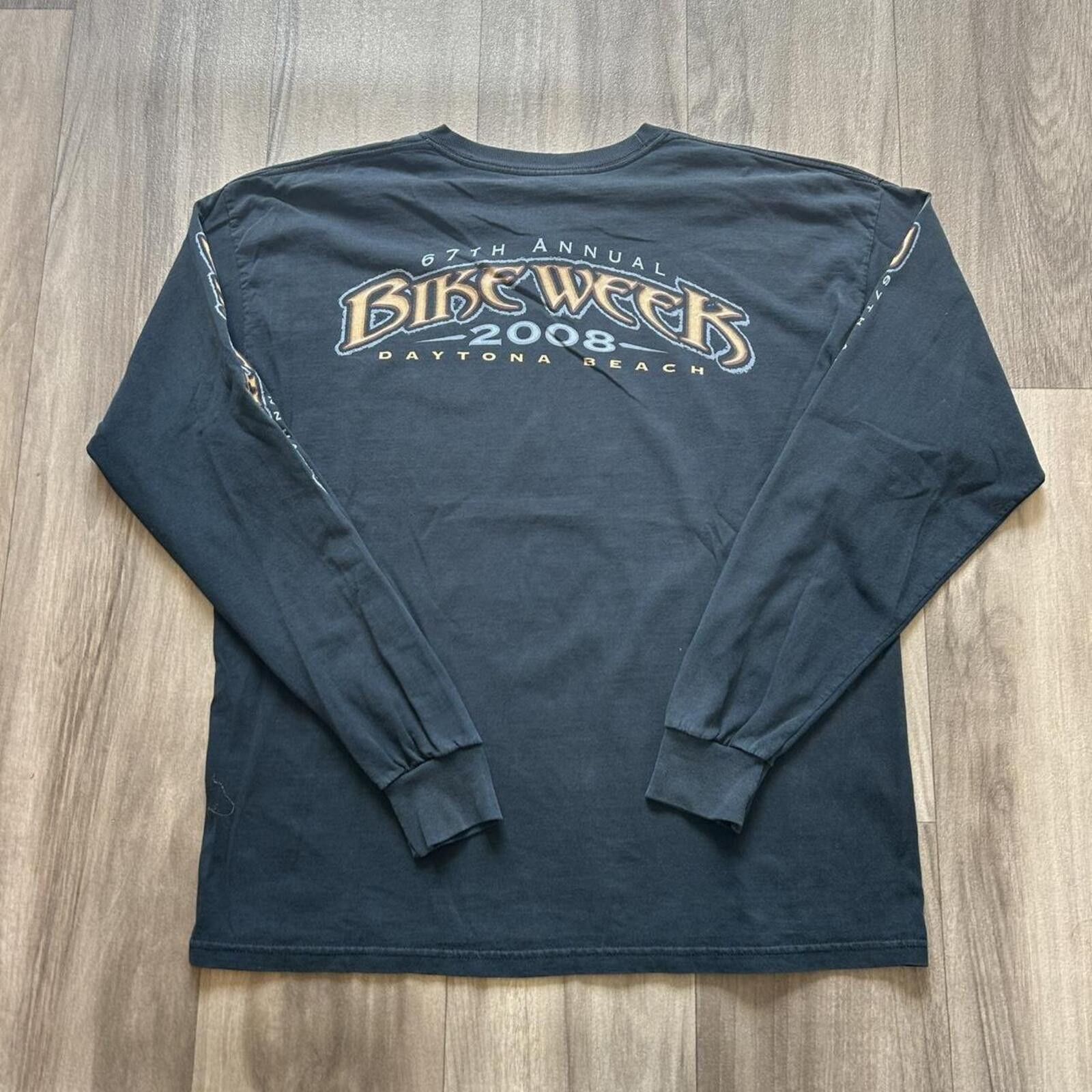 Harley Davidson Vintage Bike Week Motorcycle T shirt Beach Long Sleeve XL Size US XL / EU 56 / 4 - 3 Thumbnail