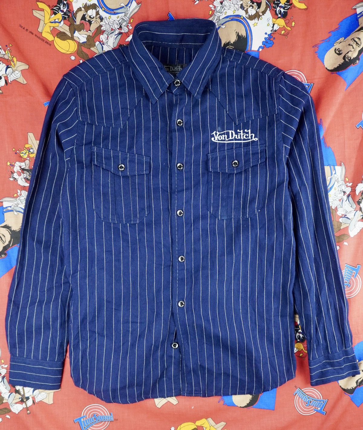 Von Dutch Von Dutch Leave Me In Peace Long sleeve denim embroidered Size US M / EU 48-50 / 2 - 2 Thumbnail