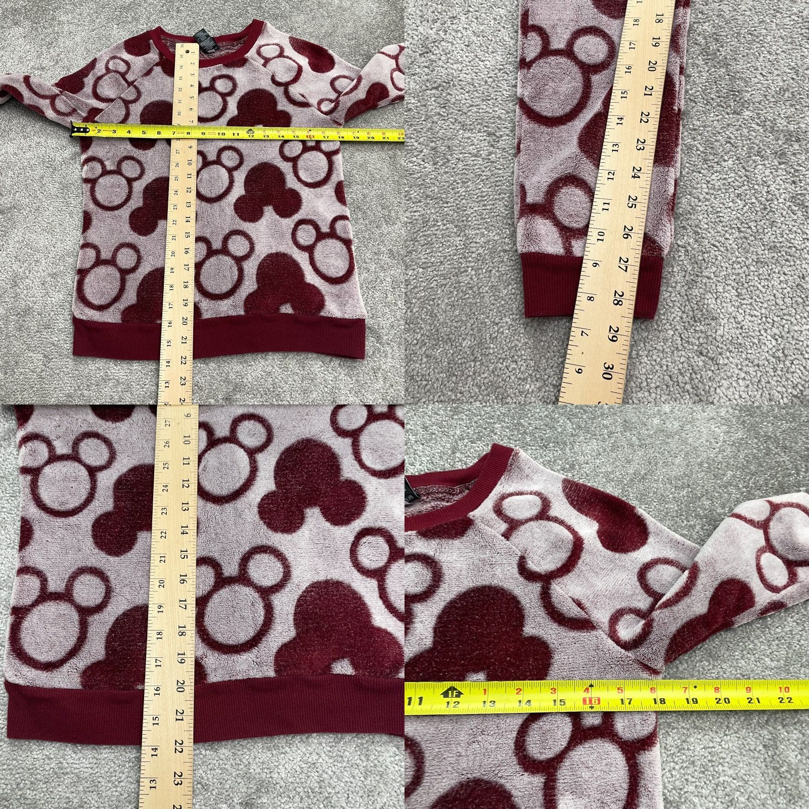 Disney Disney Mickey Mouse Sweatshirt Sweatpants Set Womens S Red Tapered Leg 2 Piece Size S / US 4 / IT 40 - 9 Thumbnail