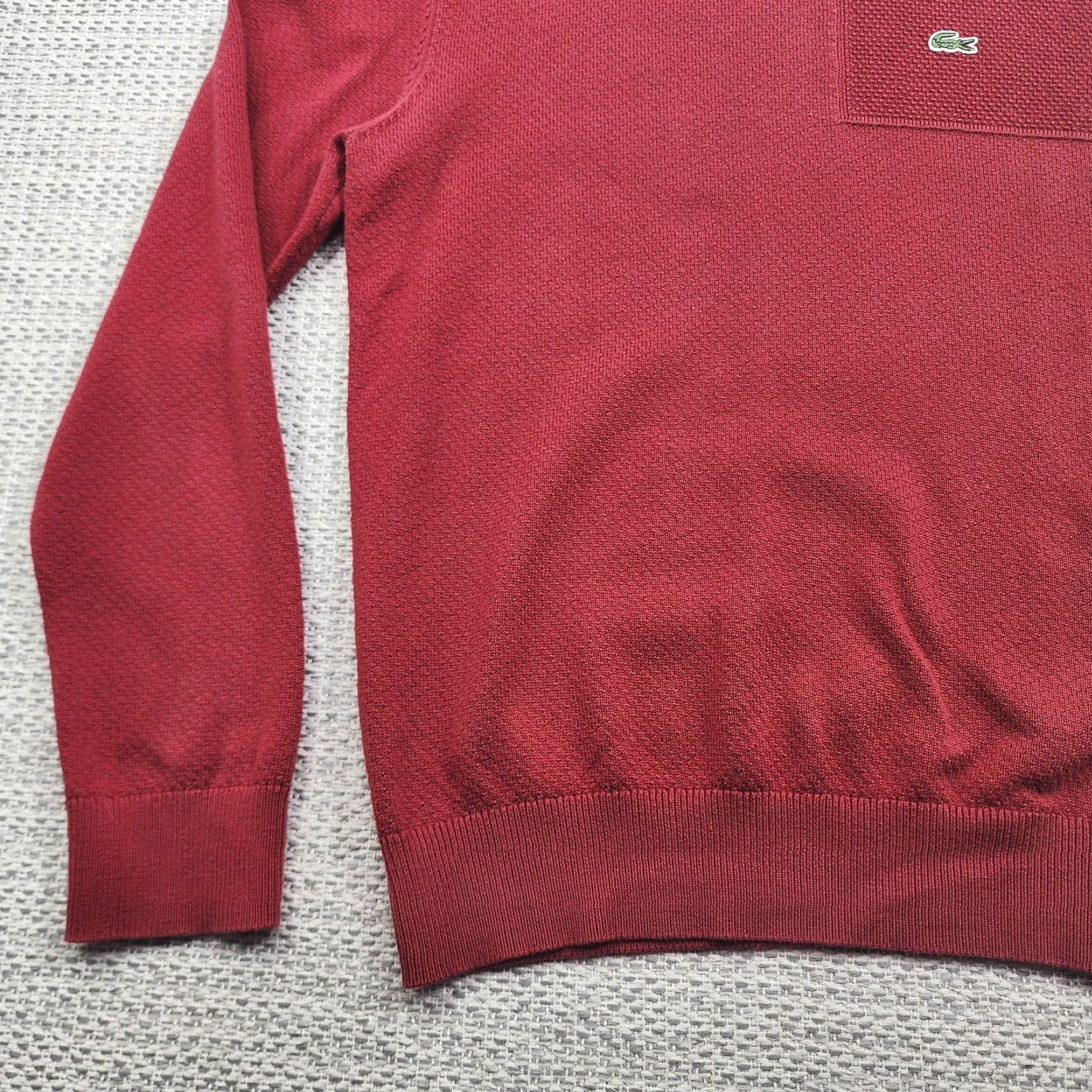 Lacoste Lacoste Sweater Mens XS Red Crewneck Pullover Knit Chest Pocket Logo Size US XS / EU 42 / 0 - 3 Thumbnail