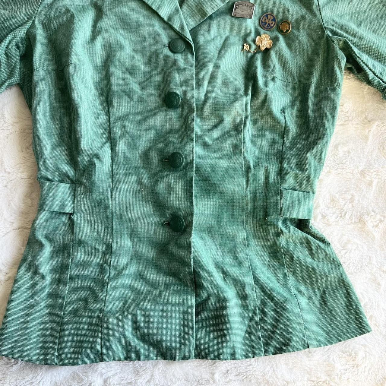 Other Vintage Girl Scouts Uniform Blouse Womens 8 Green Leader 60s Size M / US 6-8 / IT 42-44 - 4 Thumbnail