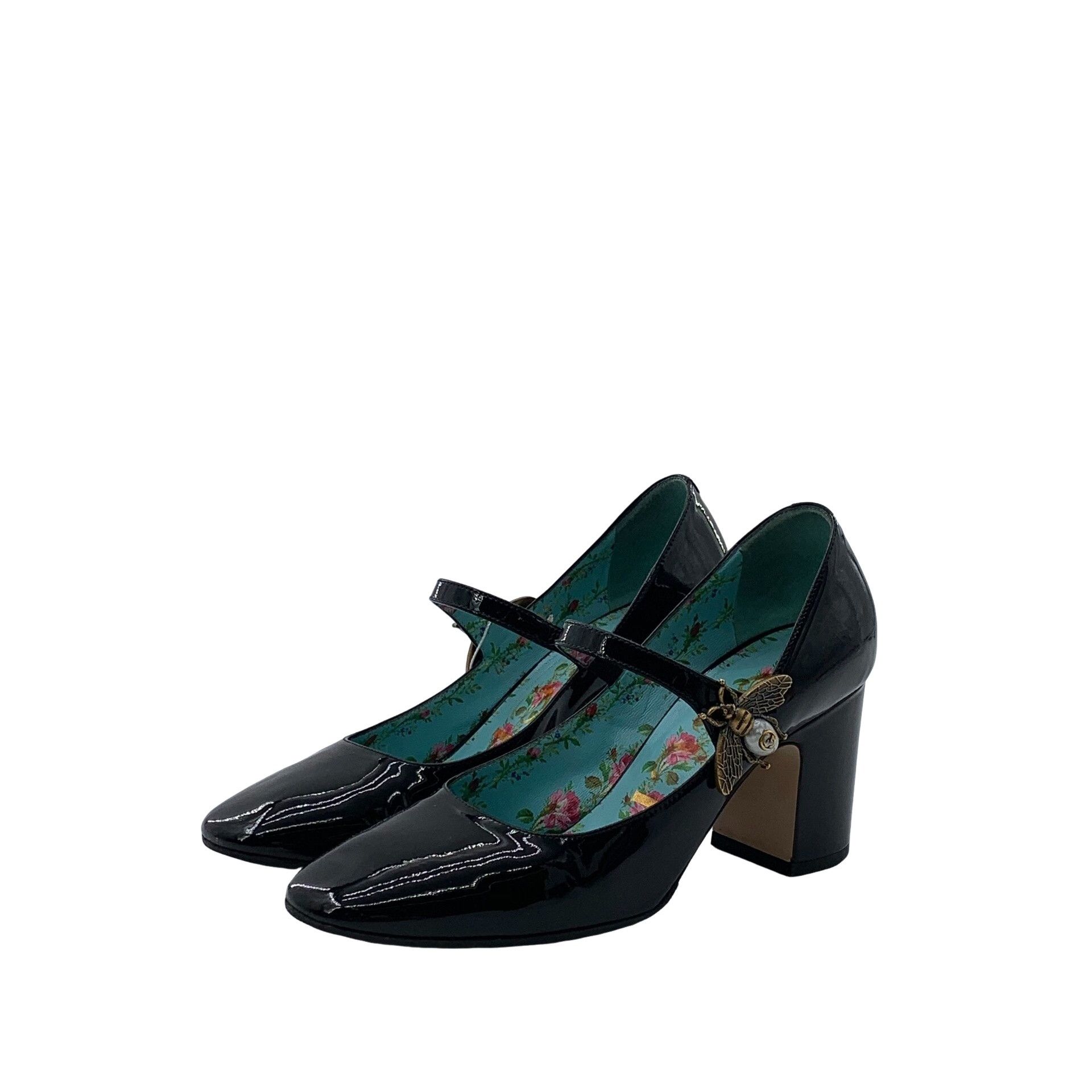 Gucci Gucci Bee Pearl Patent Leather Heels 35.5 Size US 5.5 / IT 35.5 - 1 Thumbnail
