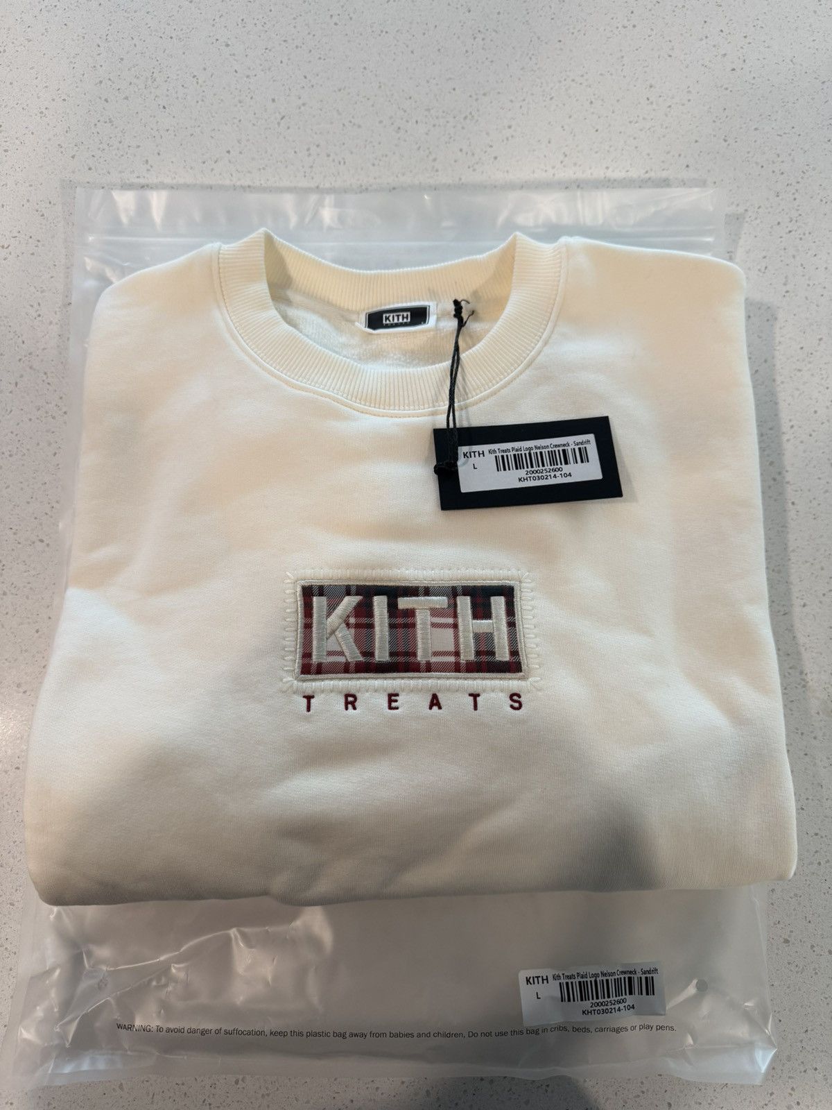 Kith Plaid Logo Crewneck Sweatshirts