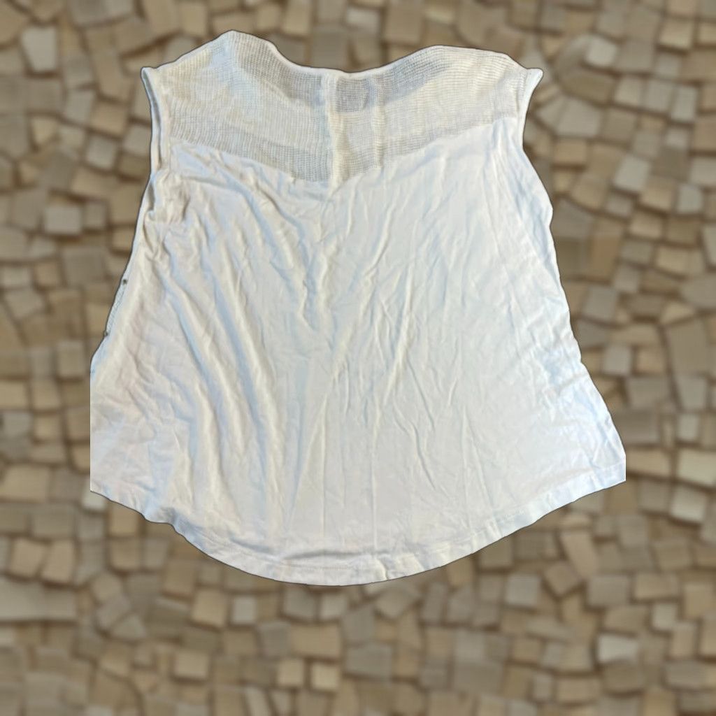 Vintage Maurices Shirt Women's Medium Ivory Lightweight Metal Detail T-Shirt Casual Modern Womens Size M / US 6-8 / IT 42-44 - 1 Thumbnail